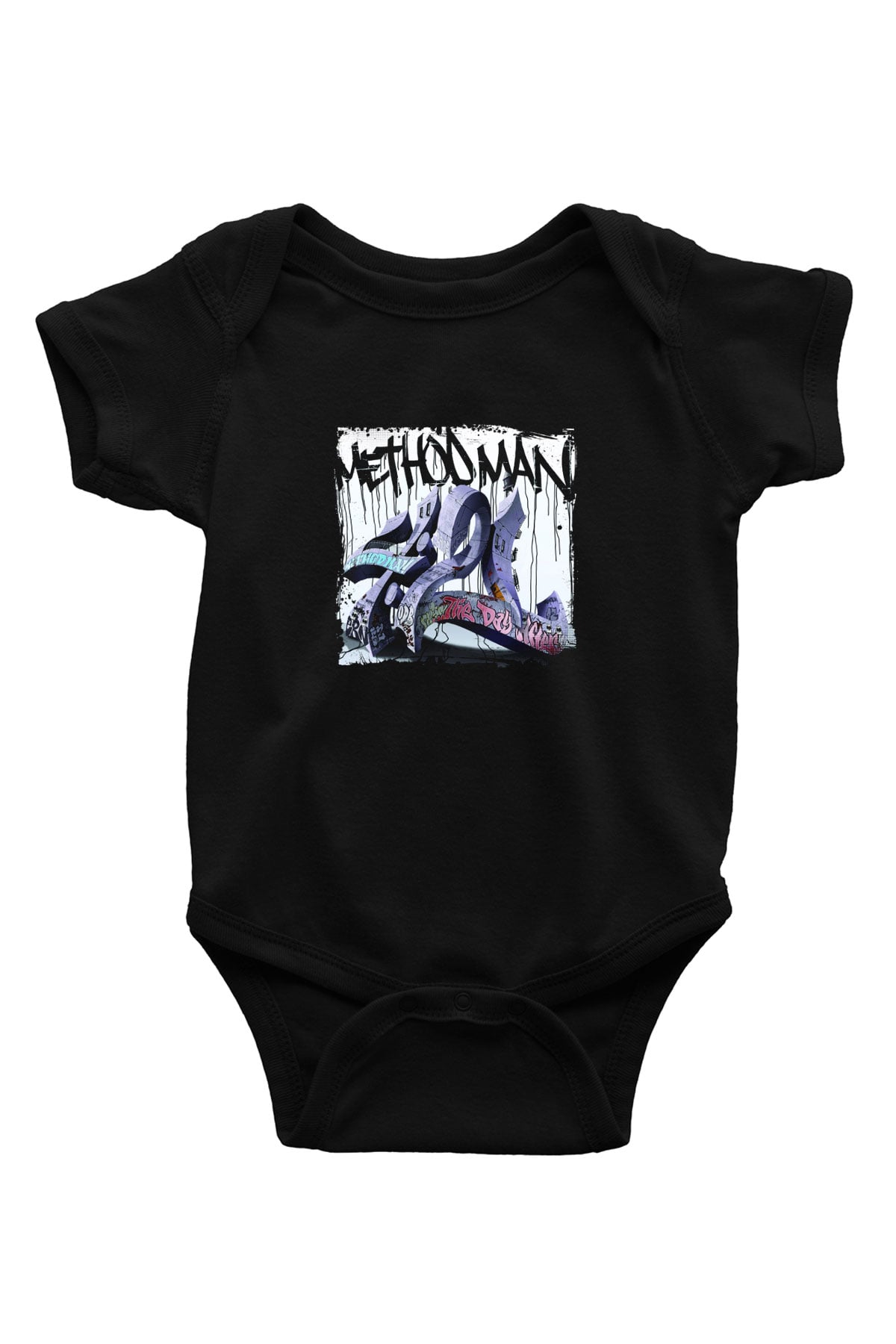 Method Man Baskılı Unisex Siyah Bebek Body - Zıbın
