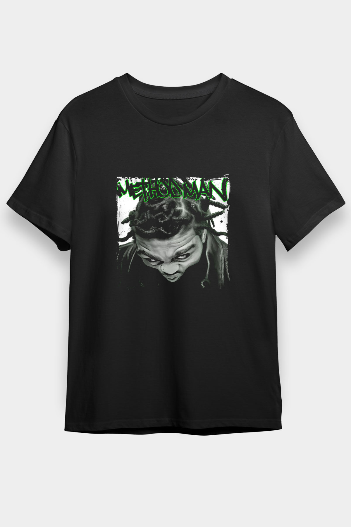 Method Man Baskılı Unisex Siyah Tişört