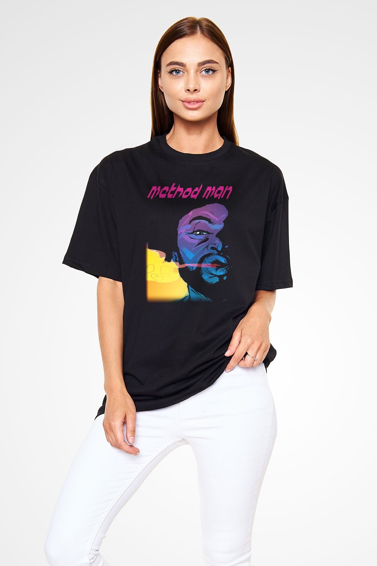Method Man Siyah Unisex Oversize Tişört T-Shirt