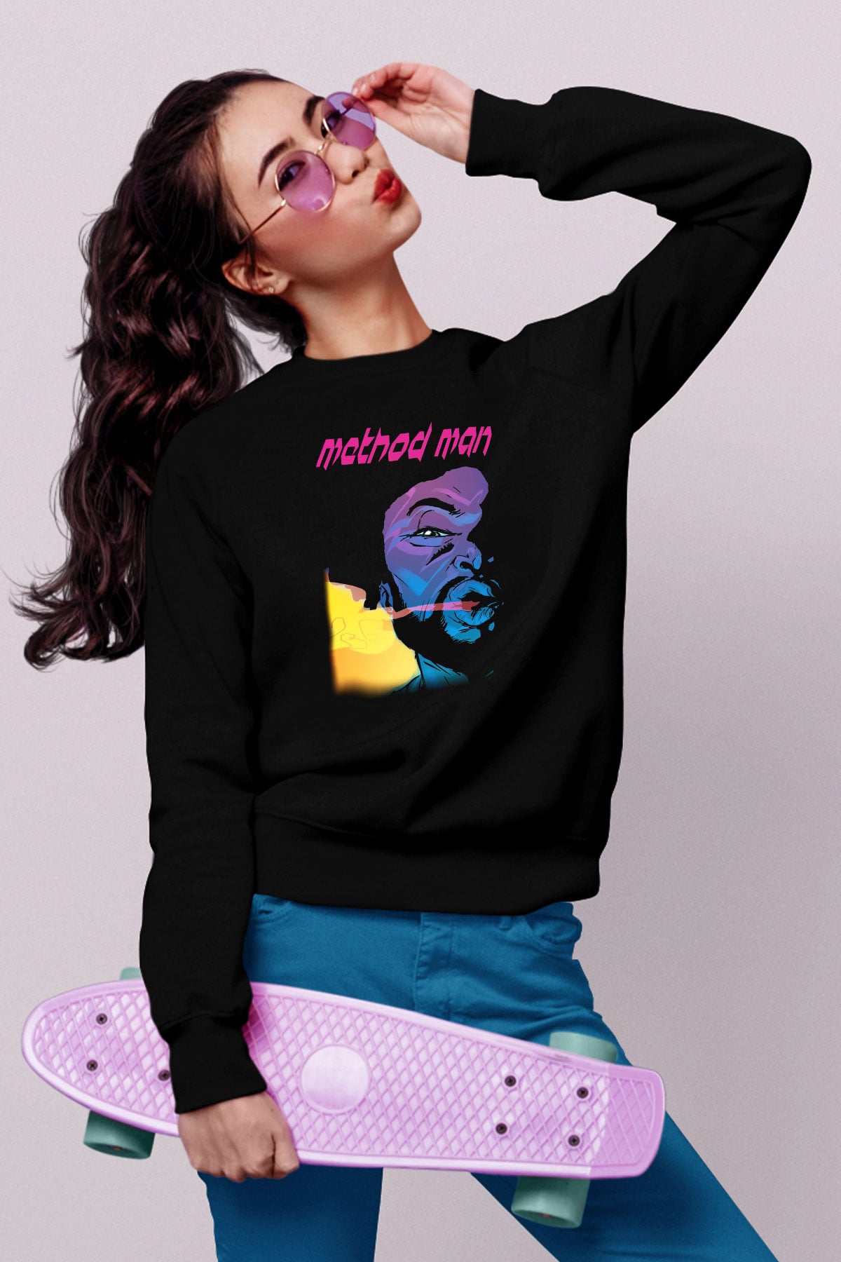 Method Man Siyah Unisex Sweatshirt