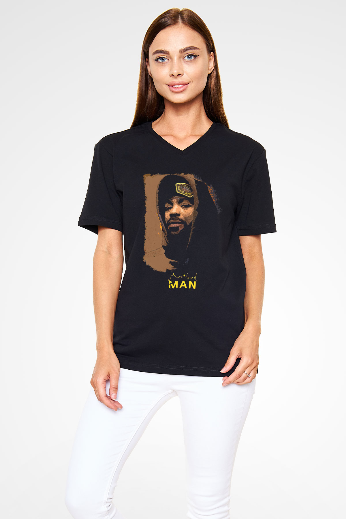 Method Man Siyah Unisex V Yaka Tişört