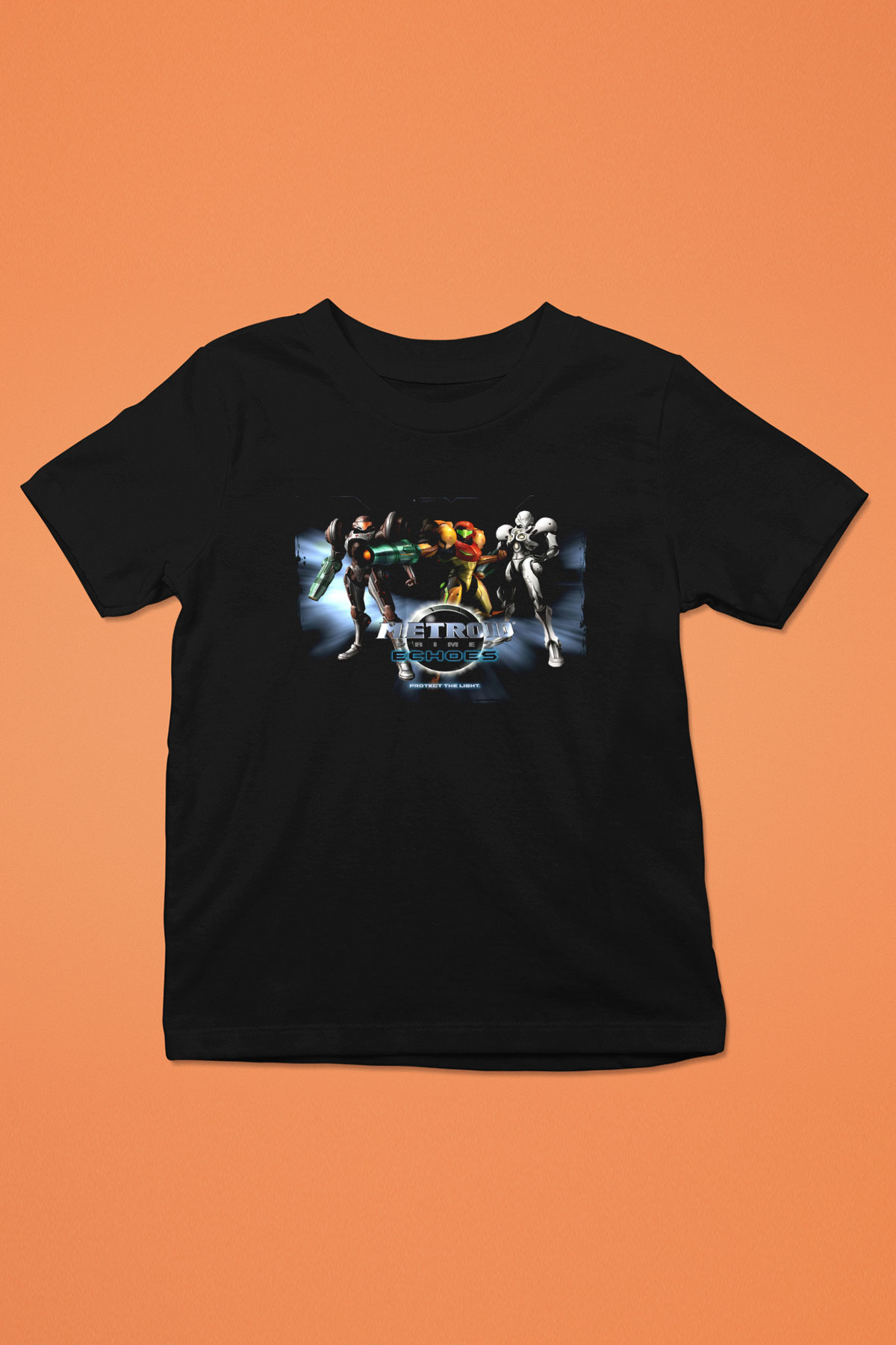 Metroid Prime Siyah Unisex Çocuk Tişört