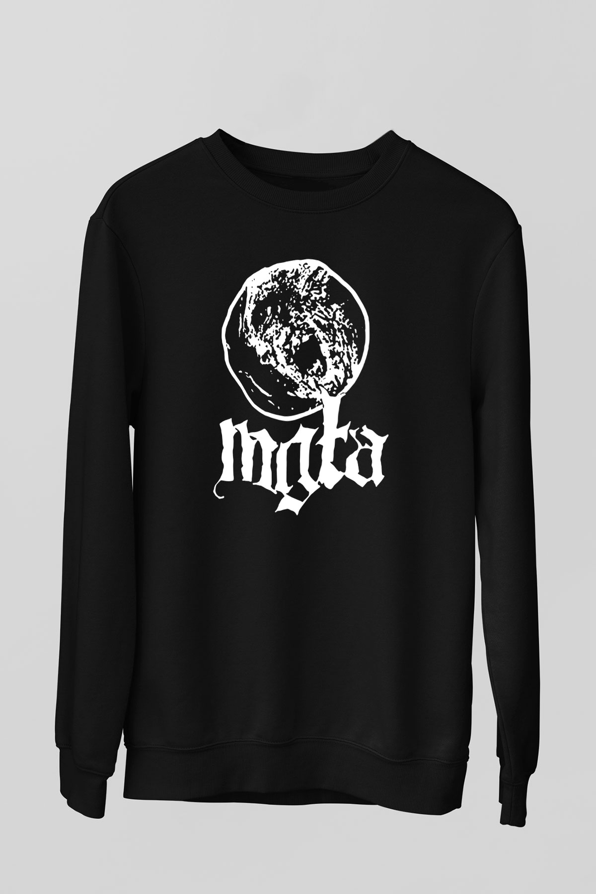 Mgla Baskılı Unisex Siyah Sweatshirt