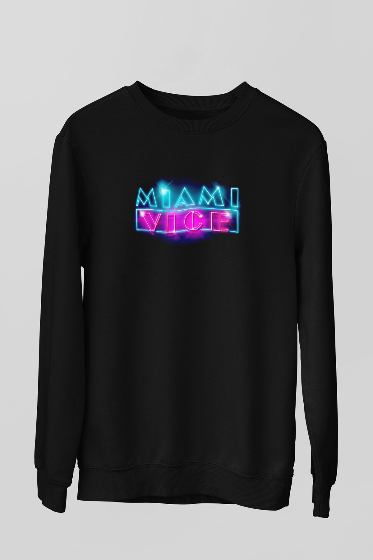 Miami Vice Siyah Unisex  Sweatshirt