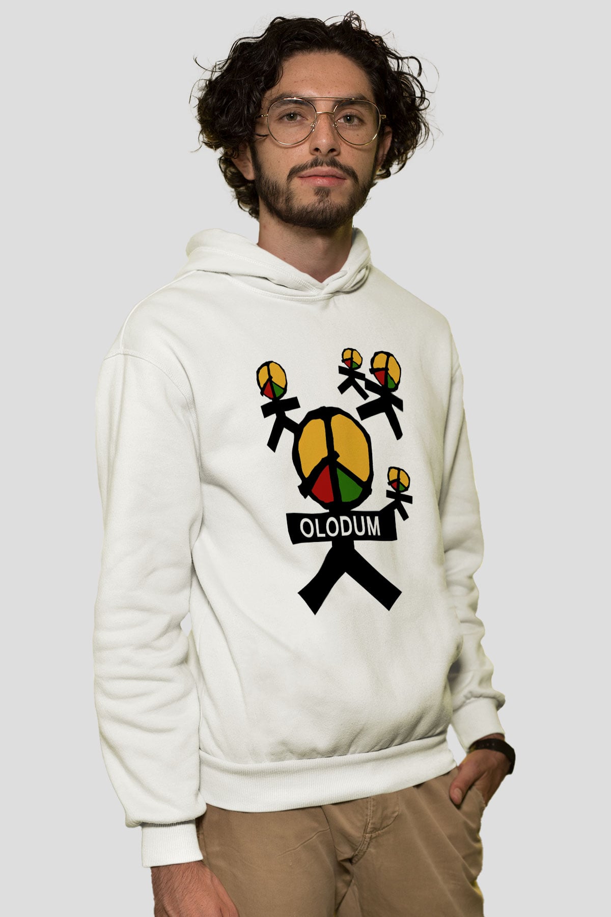 Michael Jackson Beyaz Unisex Kapşonlu Sweatshirt