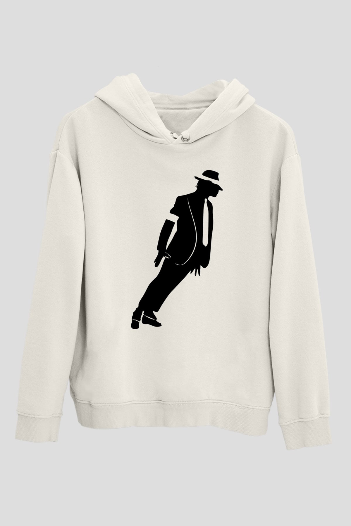 Michael Jackson Beyaz Unisex Kapşonlu Sweatshirt