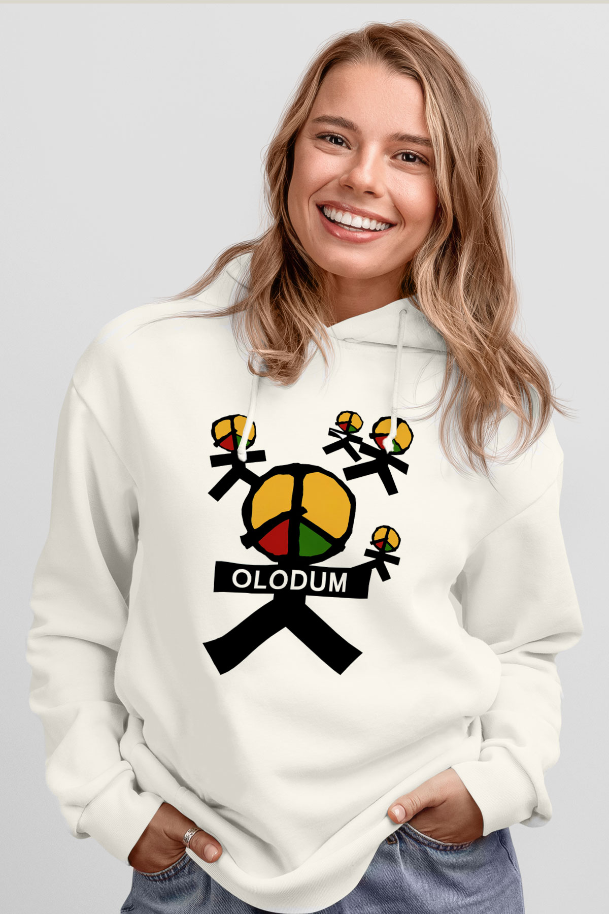 Michael Jackson Beyaz Unisex Kapşonlu Sweatshirt