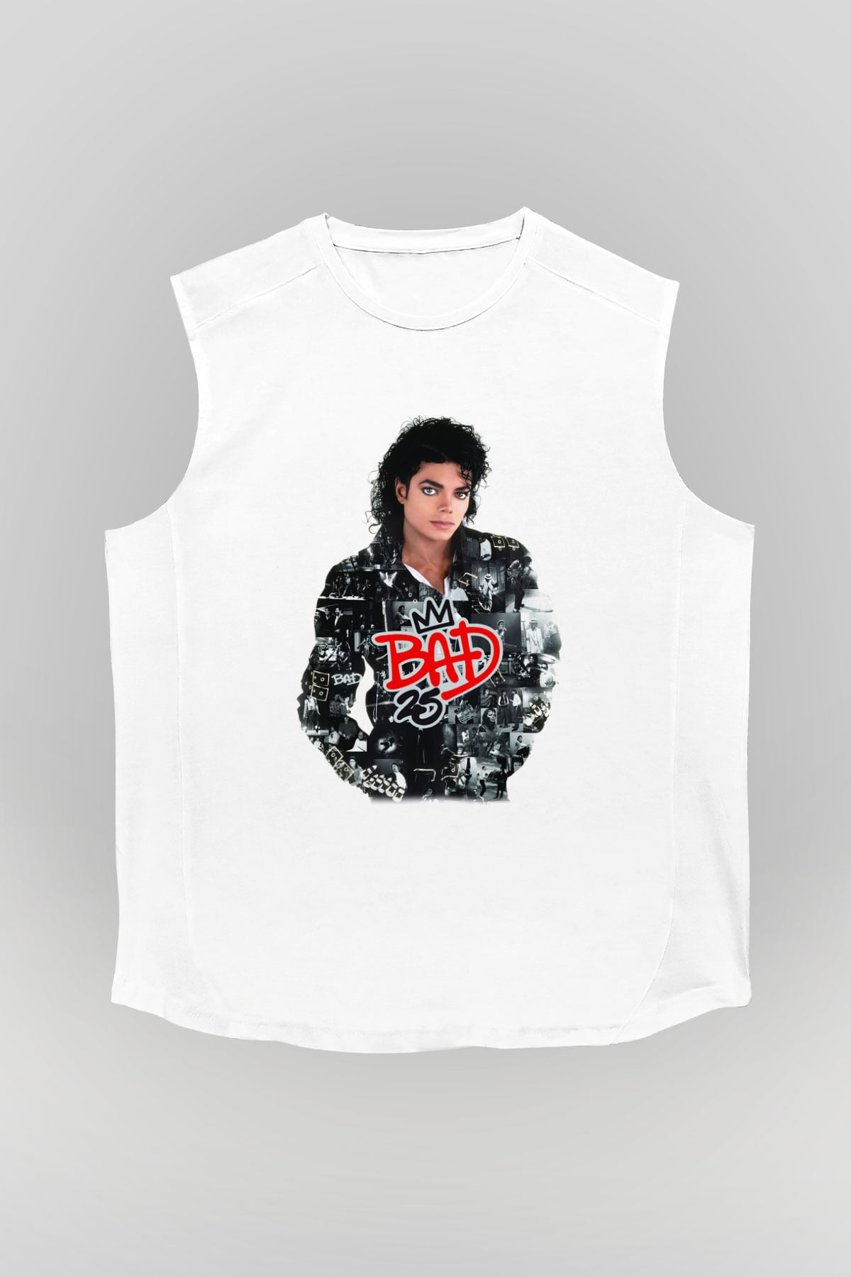 Michael Jackson Beyaz Unisex Kolsuz Tişört