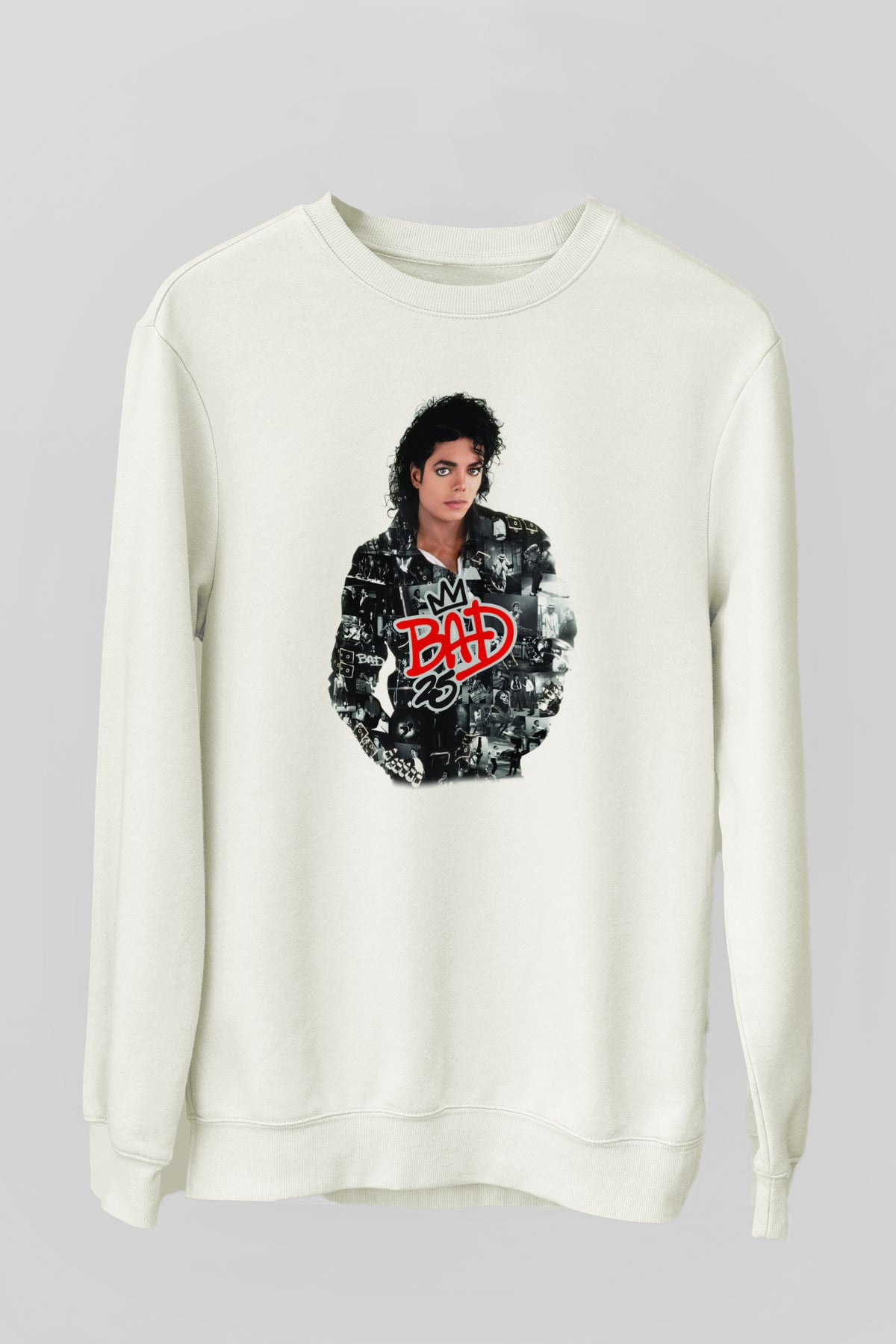 Michael Jackson Beyaz Unisex Sweatshirt