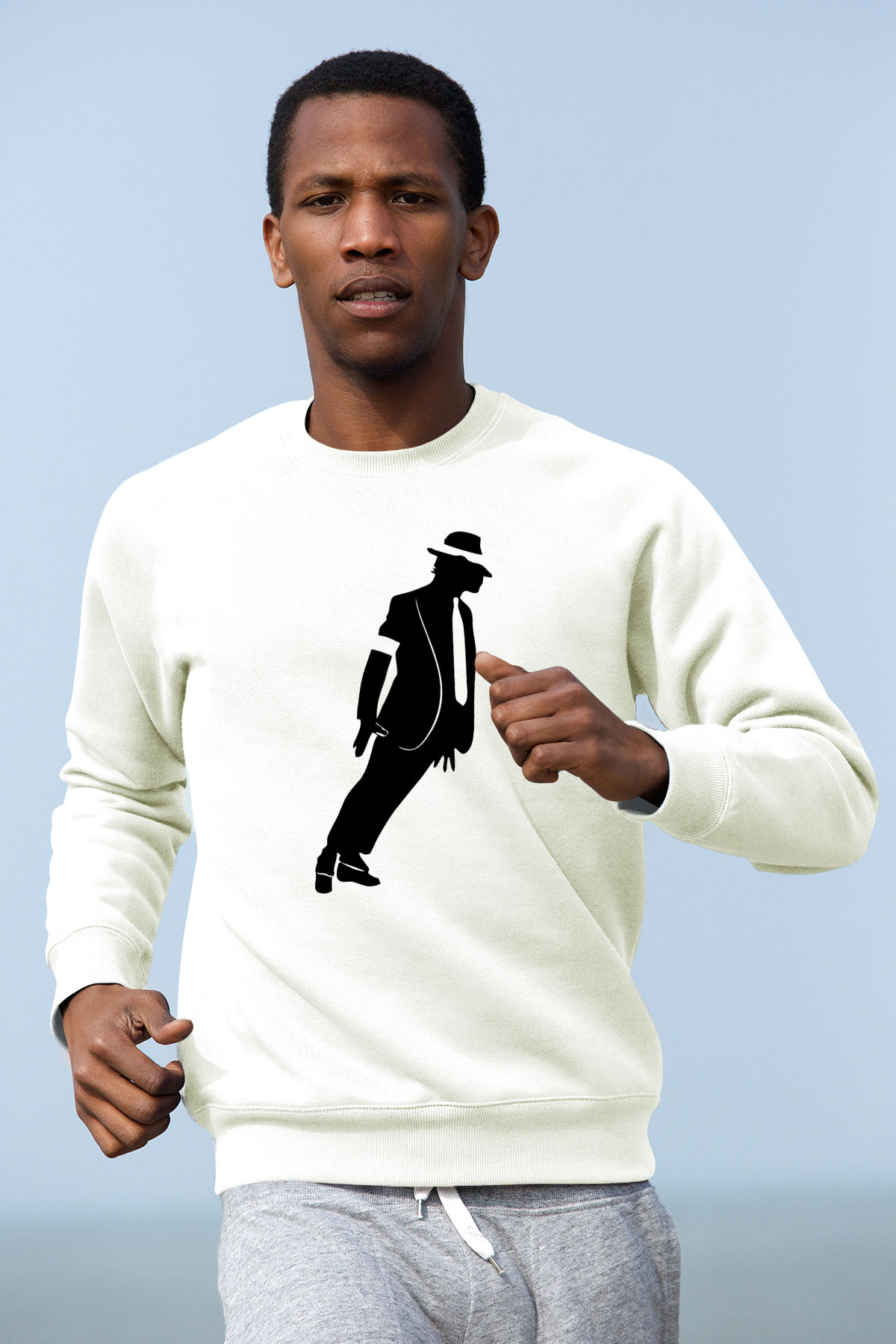 Michael Jackson Beyaz Unisex Sweatshirt