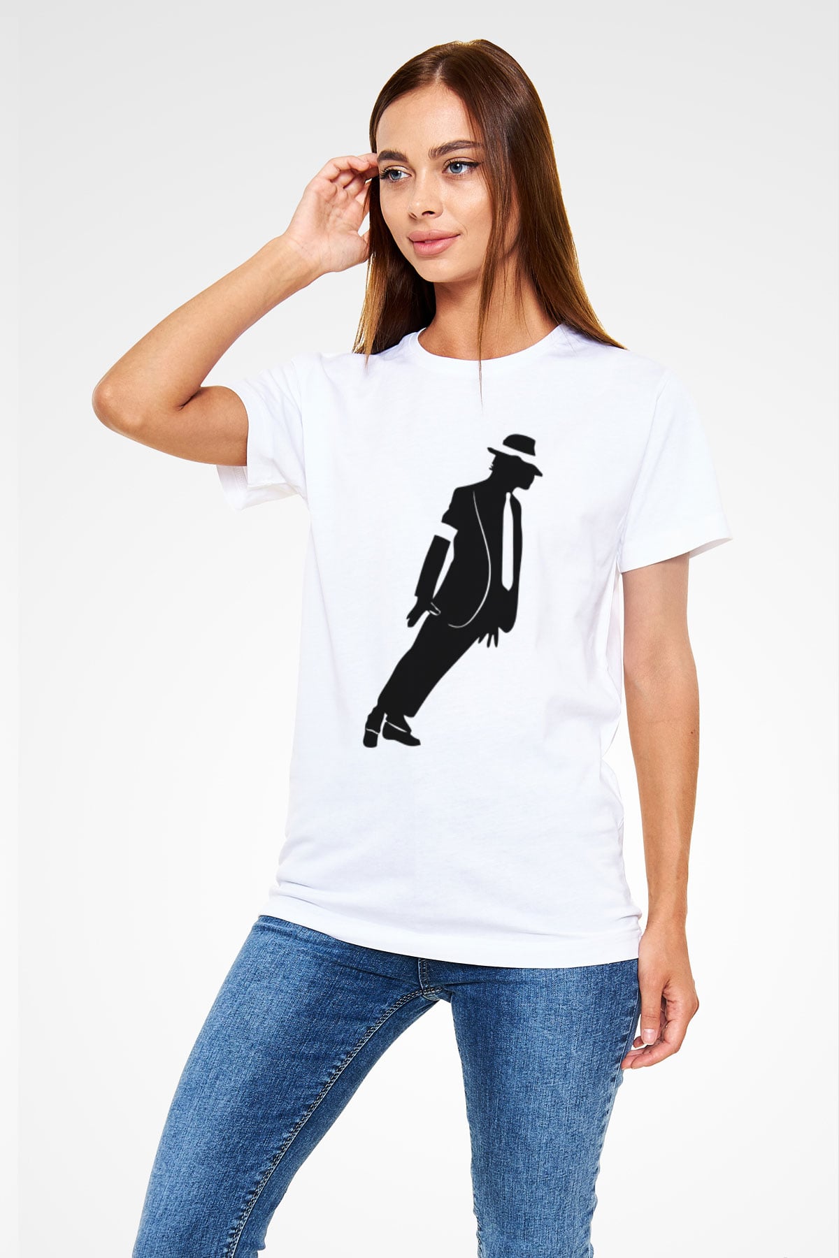 Michael Jackson Beyaz Unisex Tişört T-Shirt - TişörtFabrikası