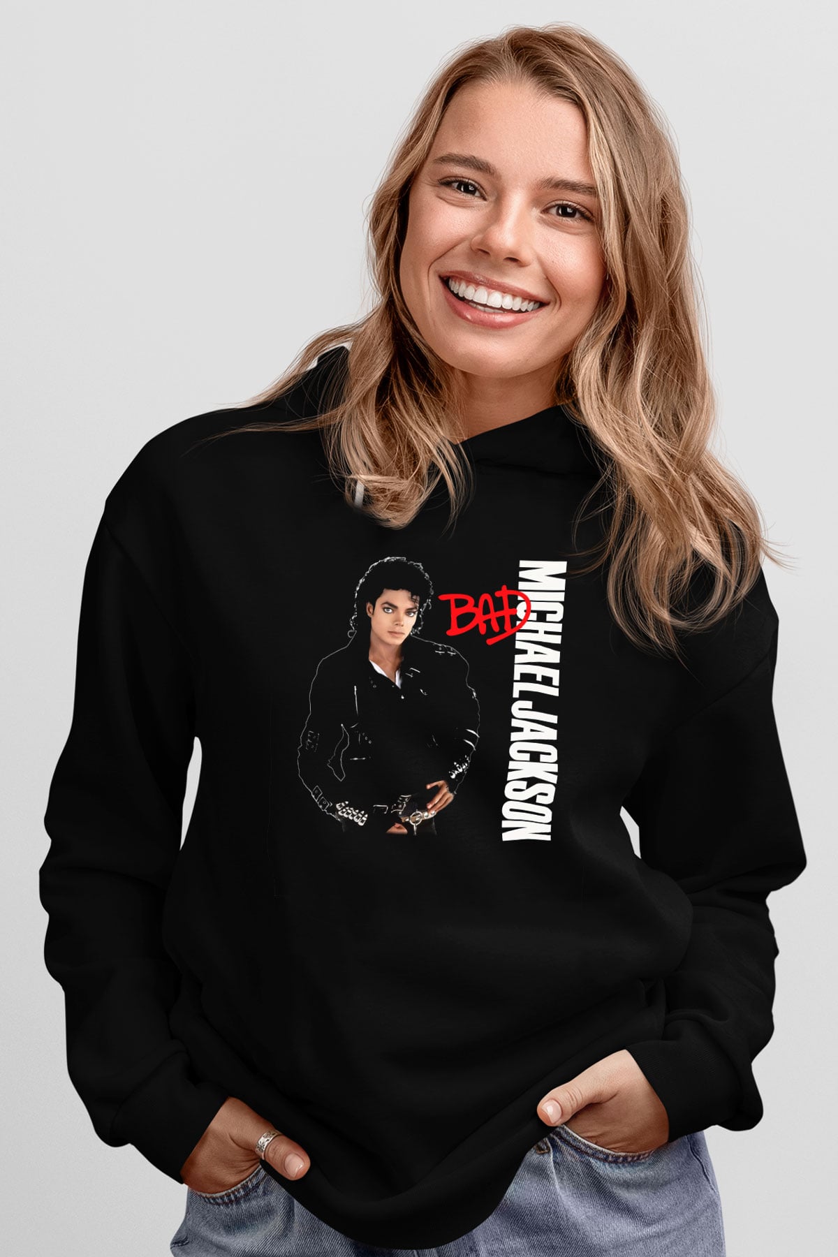 Michael Jackson Siyah Unisex Hoodie