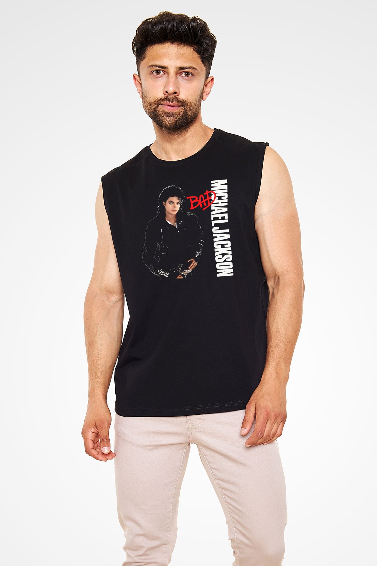 Michael Jackson Siyah Unisex Kolsuz Tişört