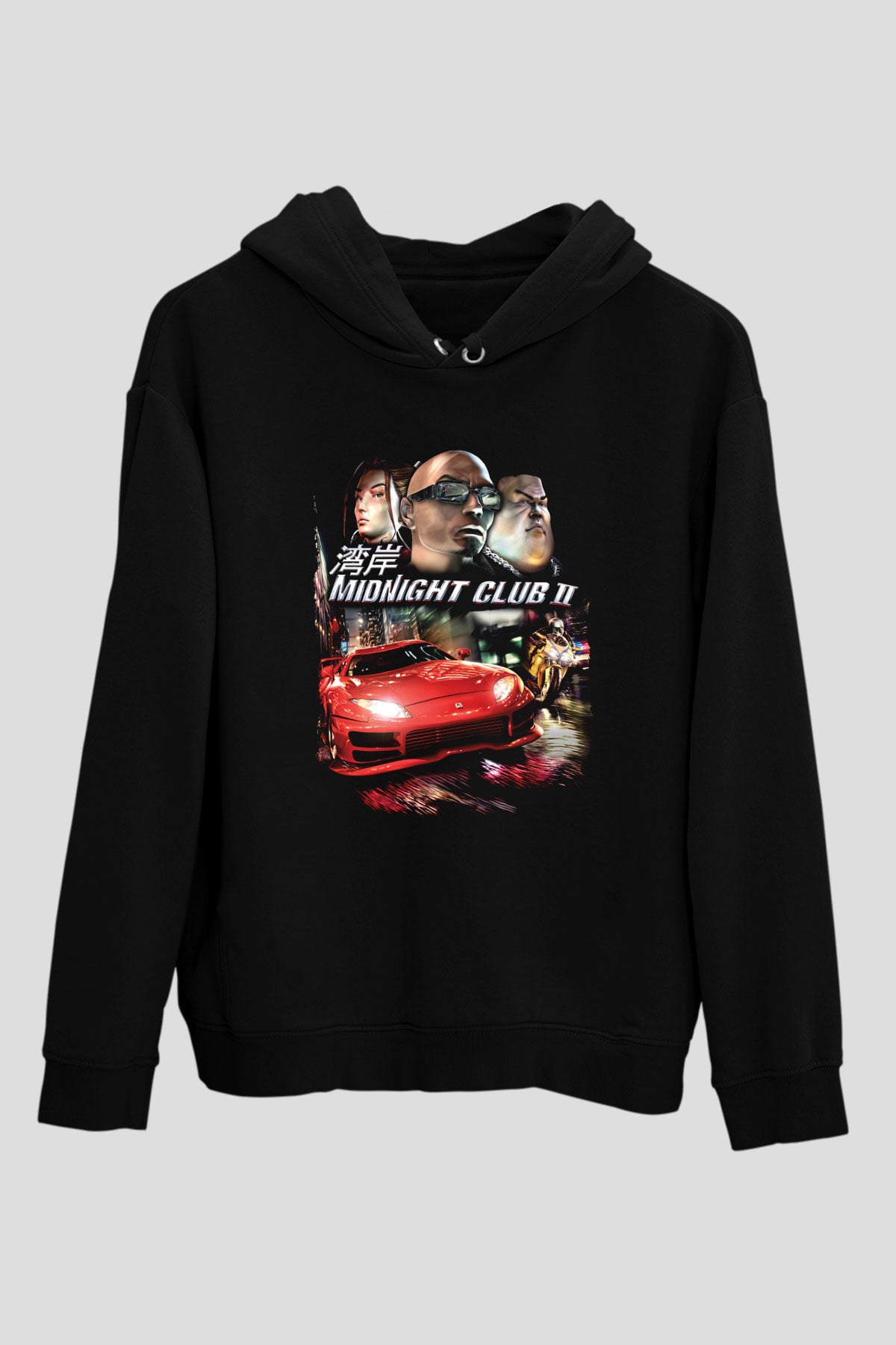 Midnight Club Siyah Unisex Hoodie