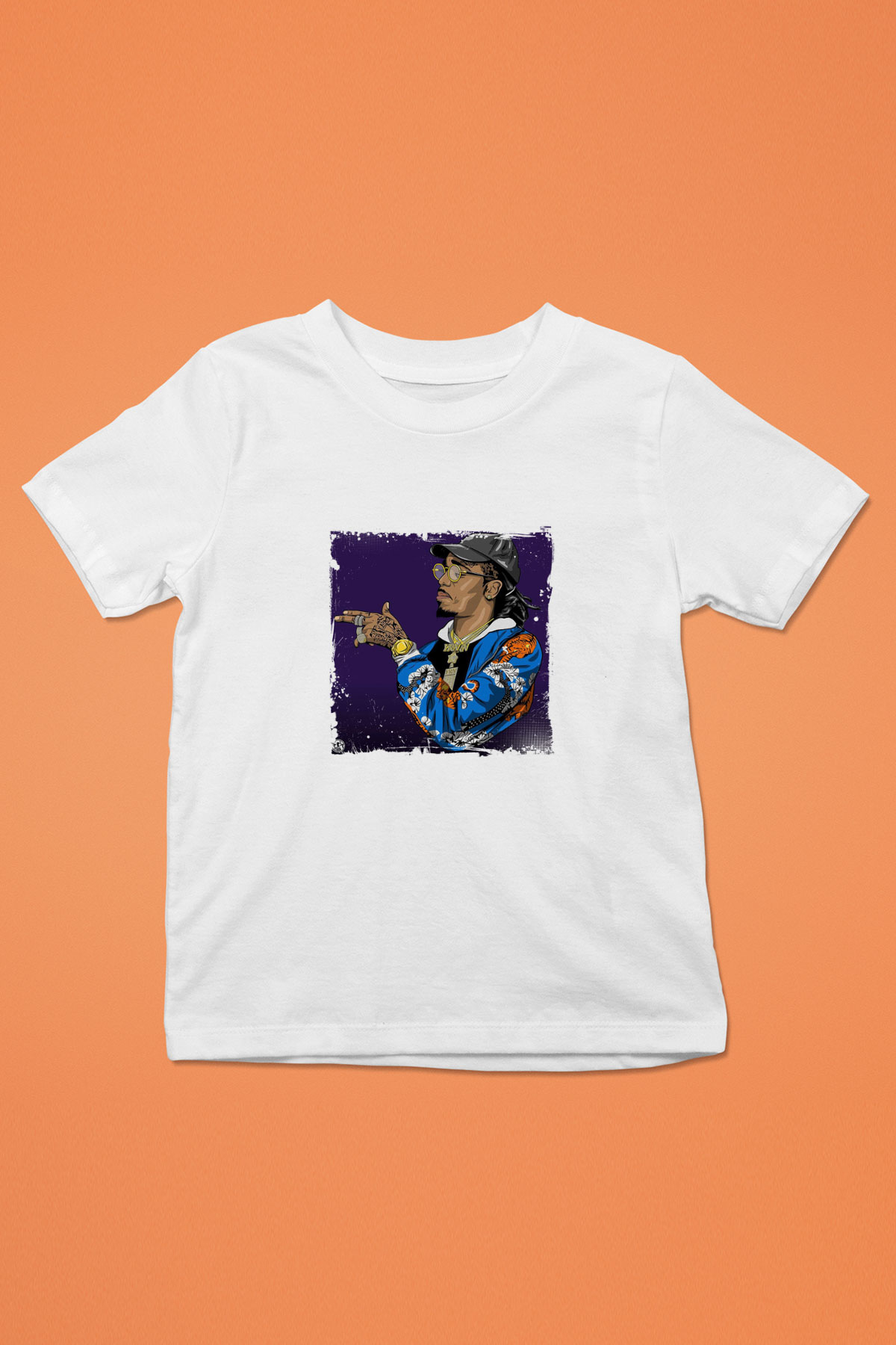 Migos Baskılı Unisex Beyaz Çocuk Tişört