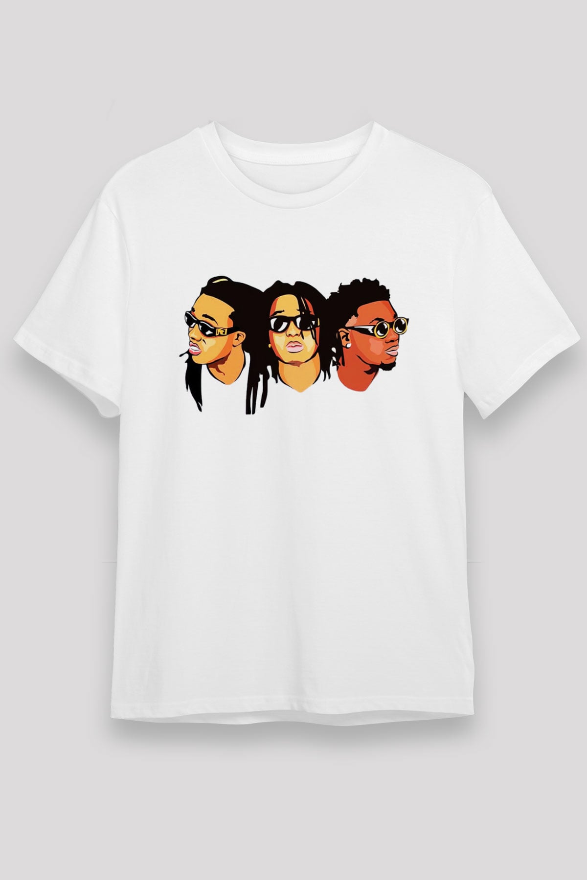 Migos Beyaz Unisex Tişört T-Shirt - TişörtFabrikası