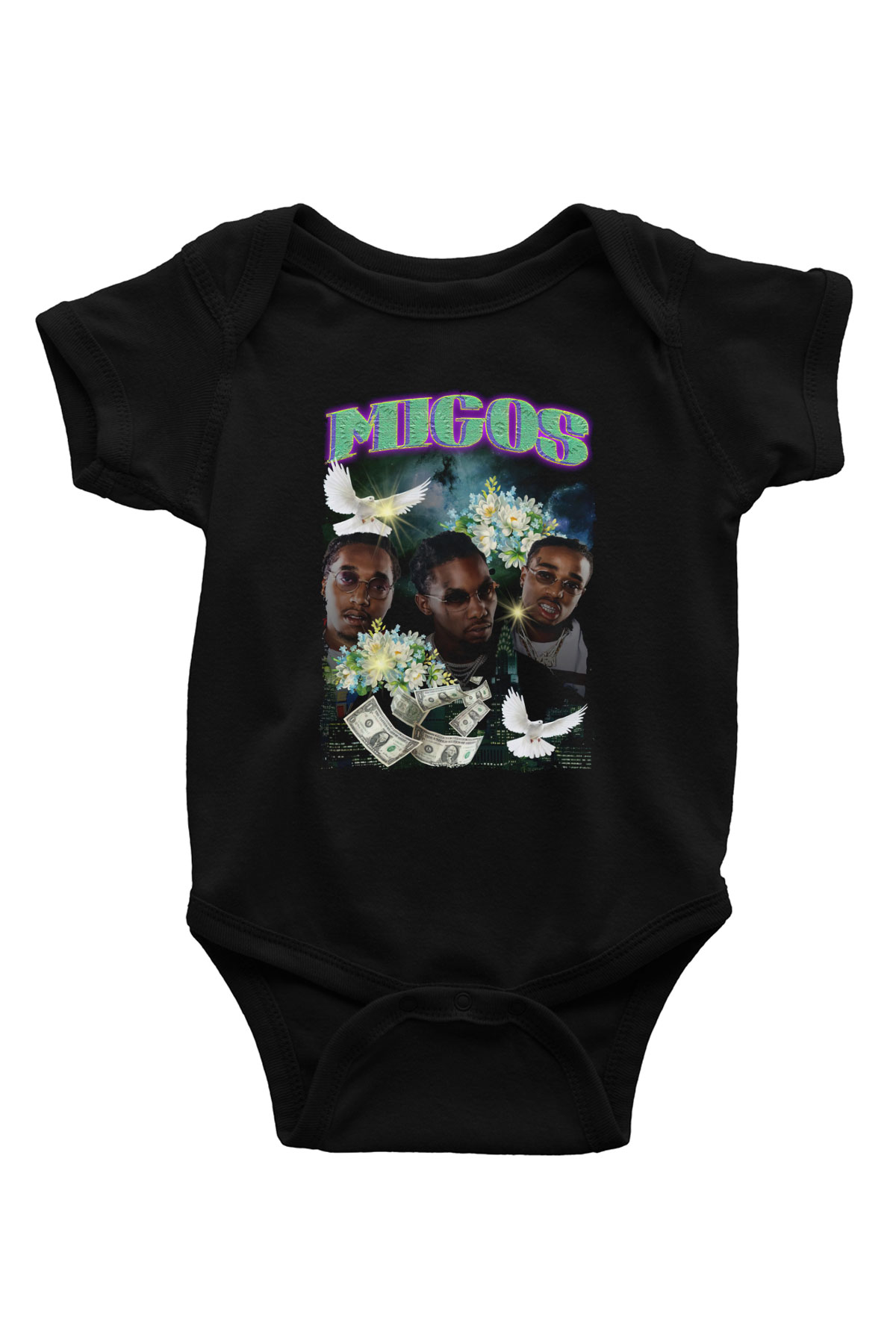 Migos Siyah Bebek Body - Zıbın