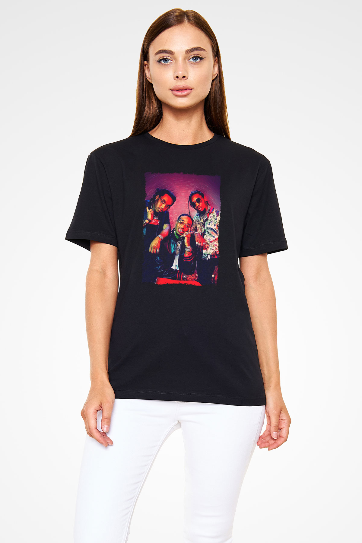 Migos Siyah Unisex Tişört T-Shirt - TişörtFabrikası