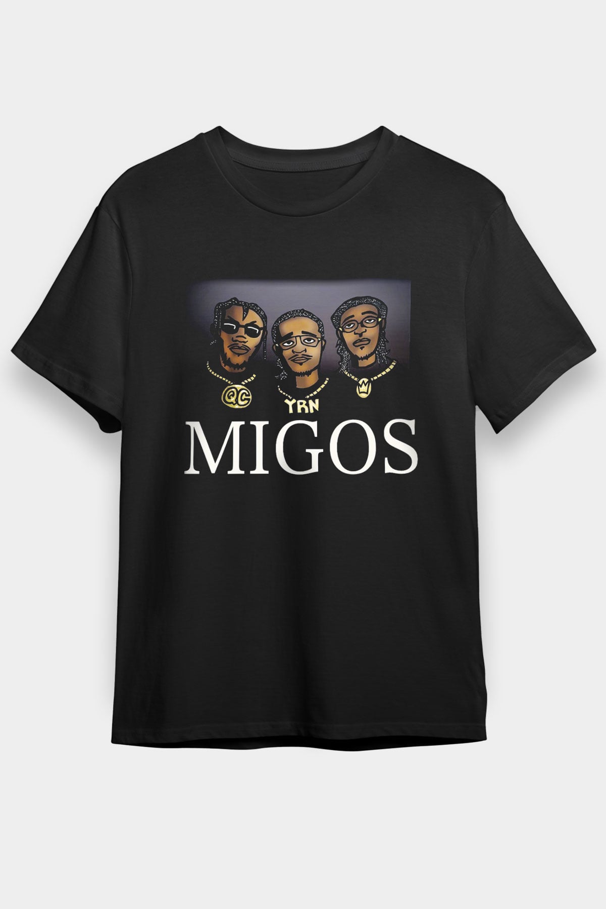 Migos Siyah Unisex Tişört T-Shirt - TişörtFabrikası