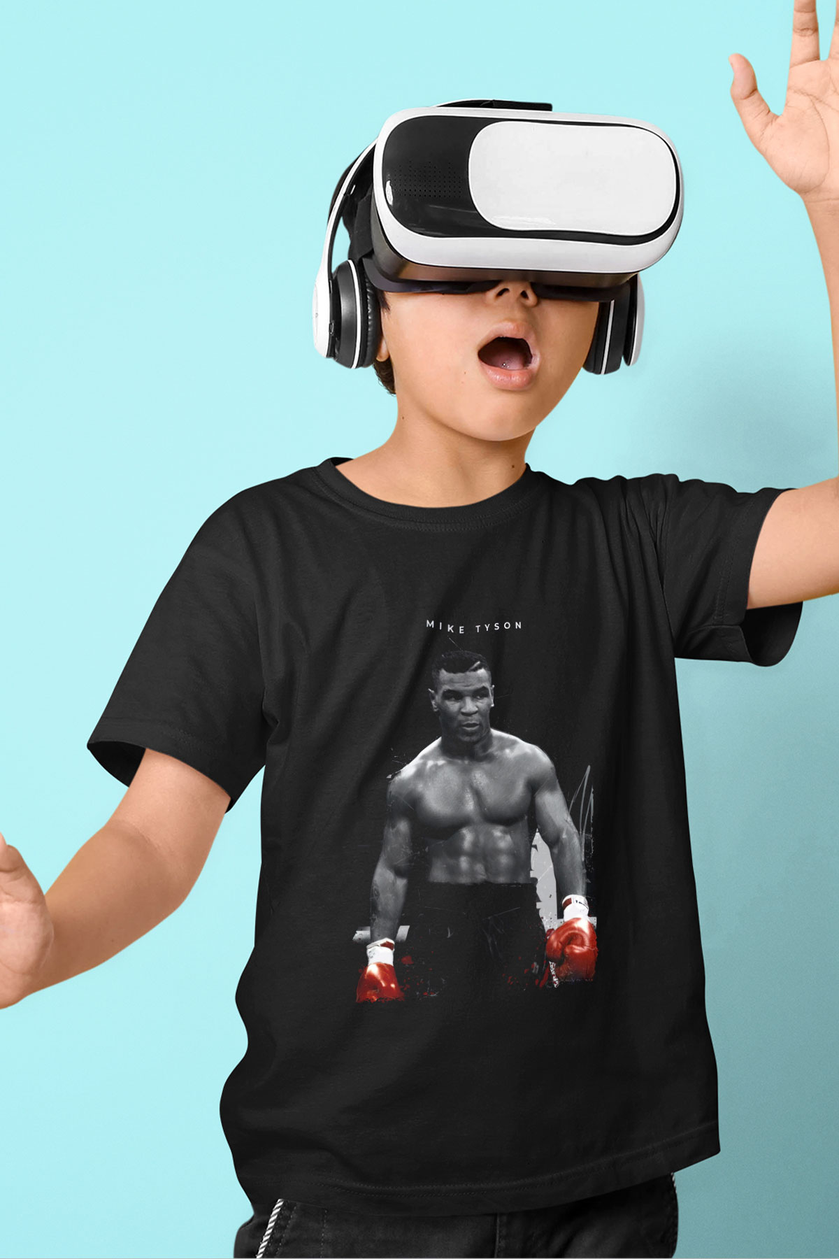 Mike Tyson Siyah Unisex  Çocuk Tişört