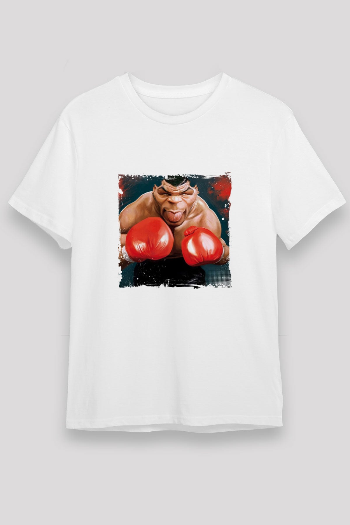 Mike Tyson Unisex Baskılı Beyaz Tişört