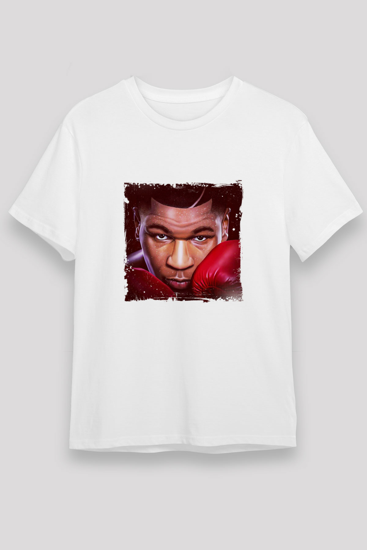 Mike Tyson Unisex Baskılı Beyaz Tişört