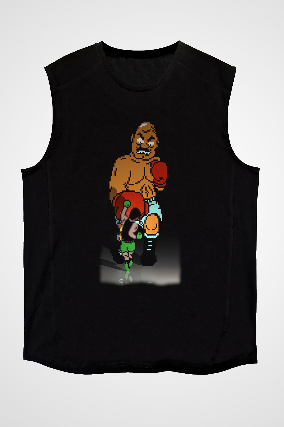 Mike Tysons Punch-Out! Siyah Unisex  Kolsuz Tişört
