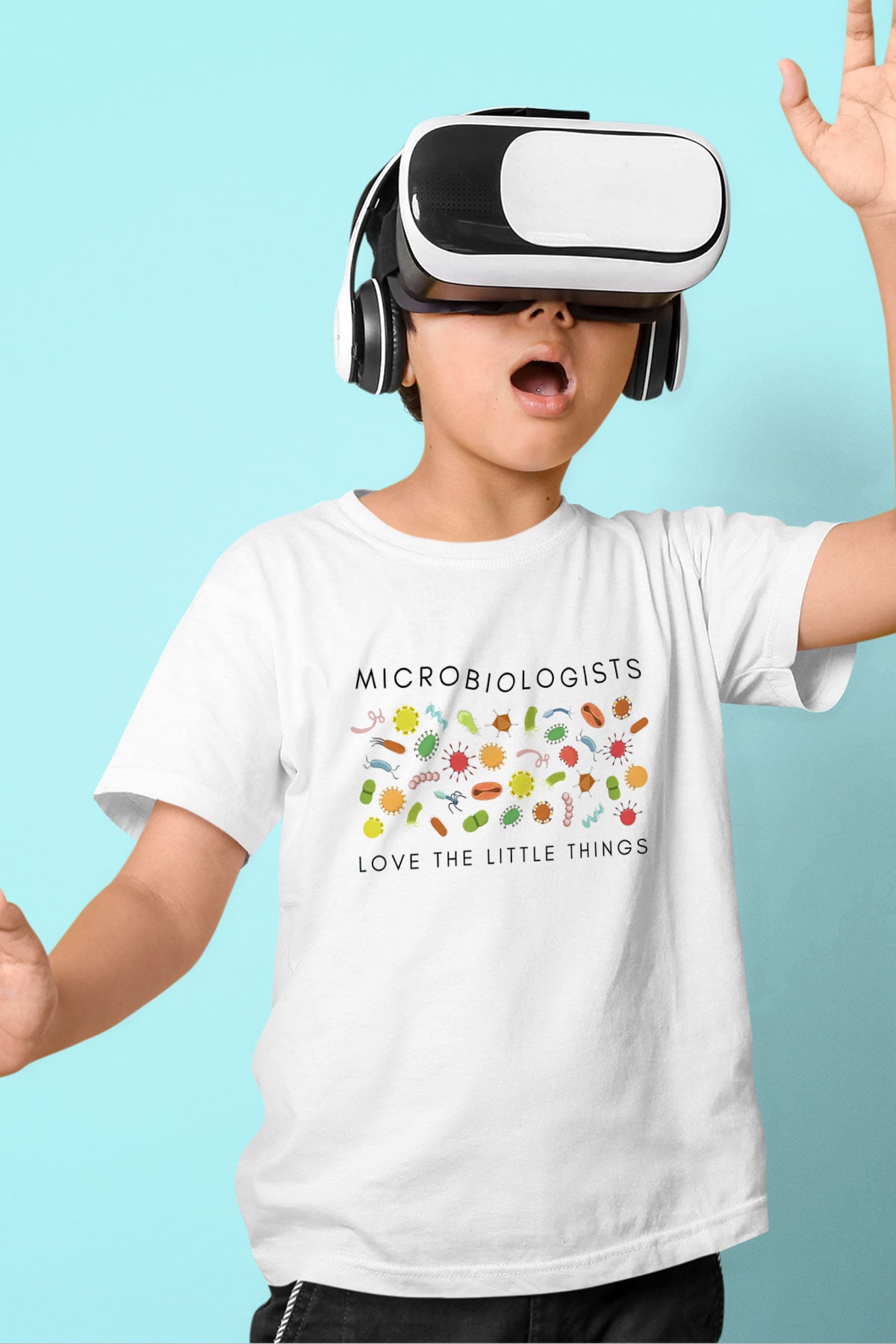 Mikrobiyolog Beyaz Unisex Çocuk Tişört