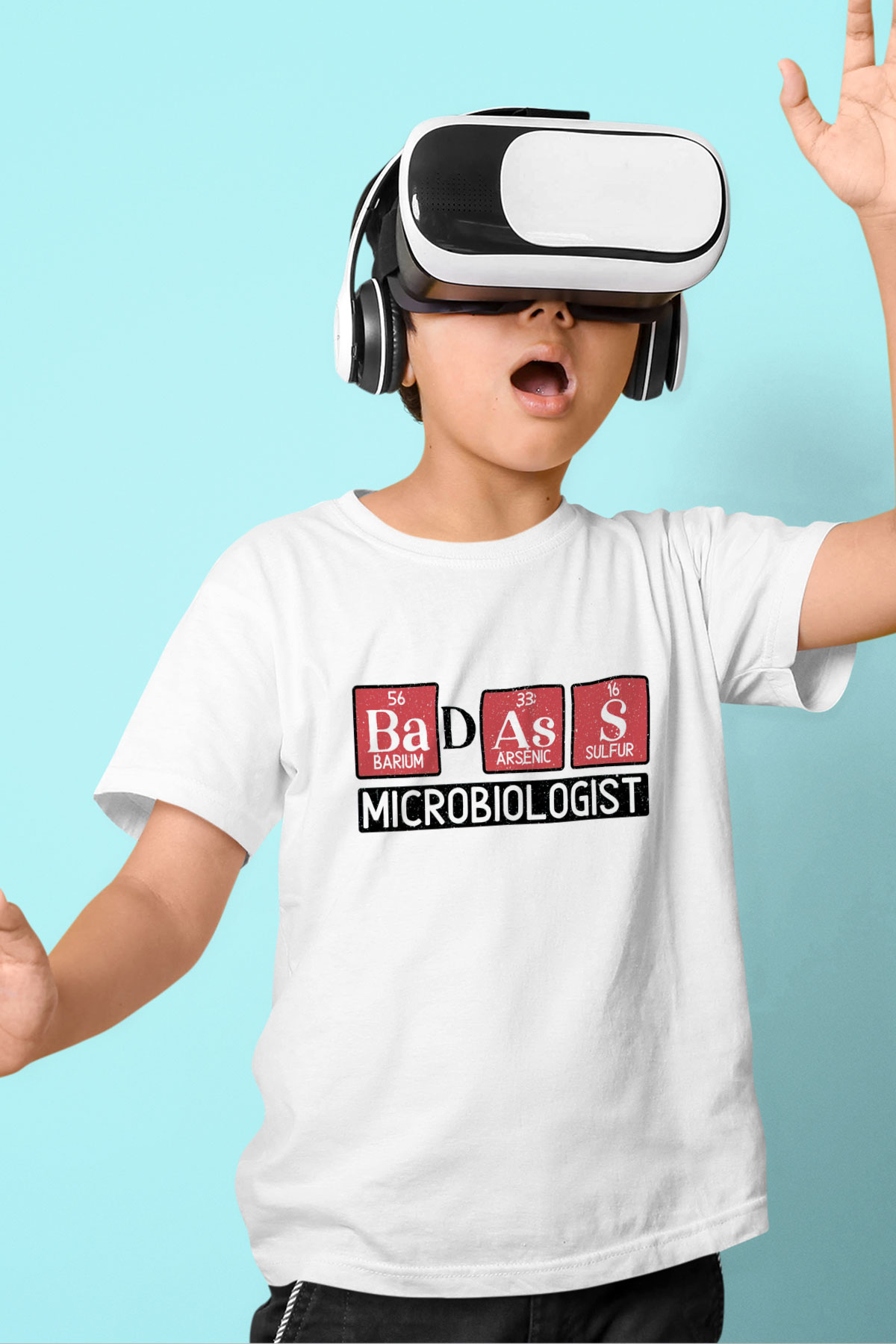 Mikrobiyolog Beyaz Unisex Çocuk Tişört