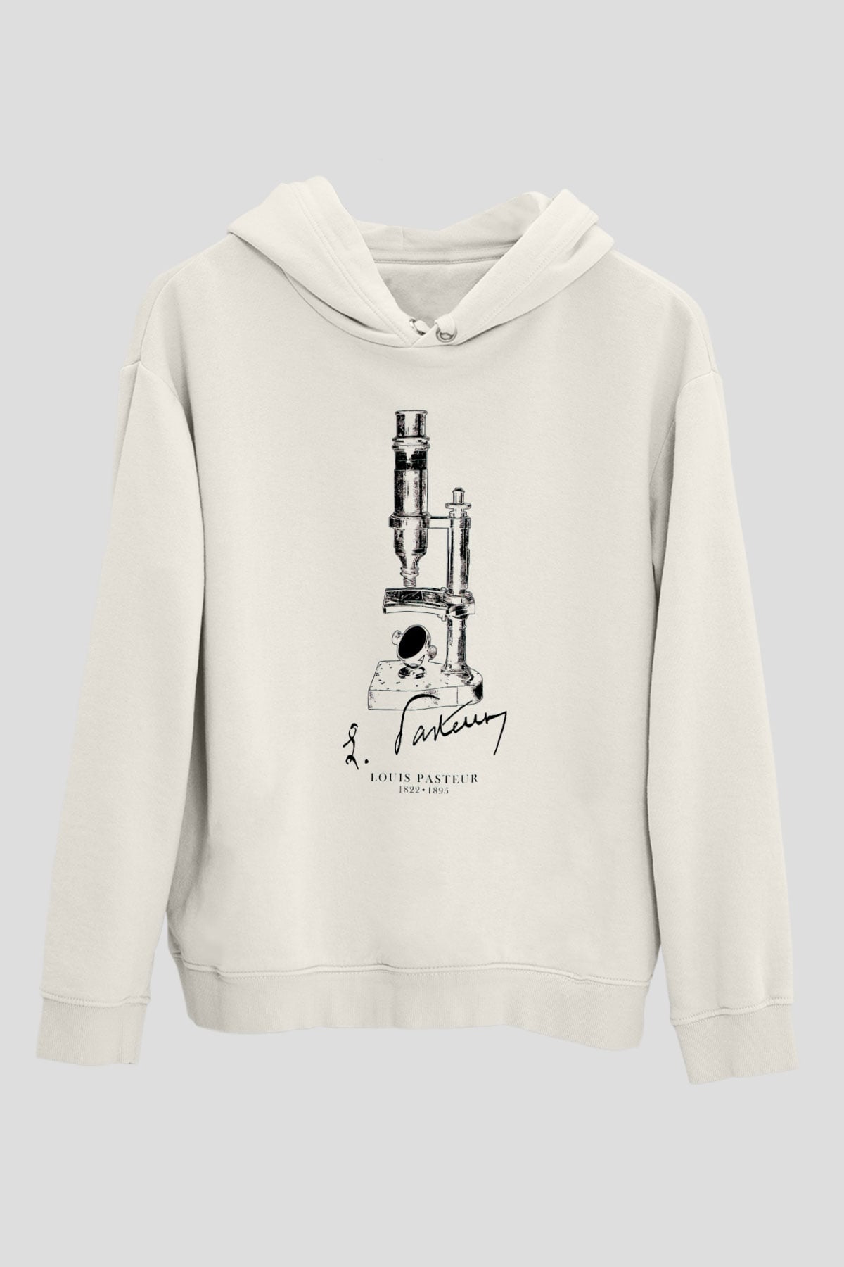 Mikrobiyolog Beyaz Unisex Kapüşonlu Sweatshirt