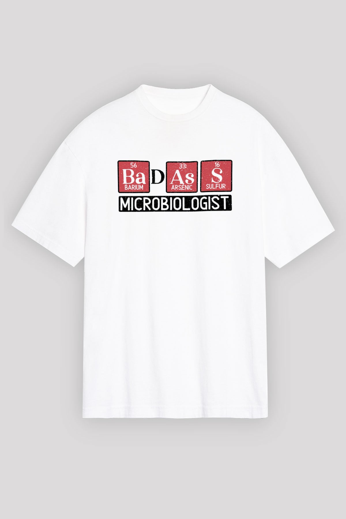 Mikrobiyolog Beyaz Oversize Tişört Oversize T-shirt - TişörtFabrikası