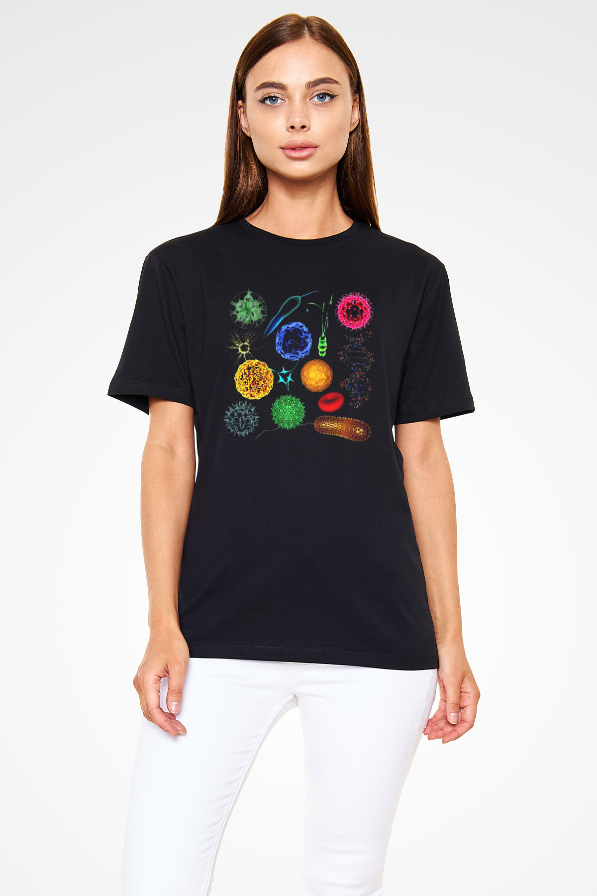 Mikrobiyolog Siyah Unisex Tişört T-Shirt - TişörtFabrikası