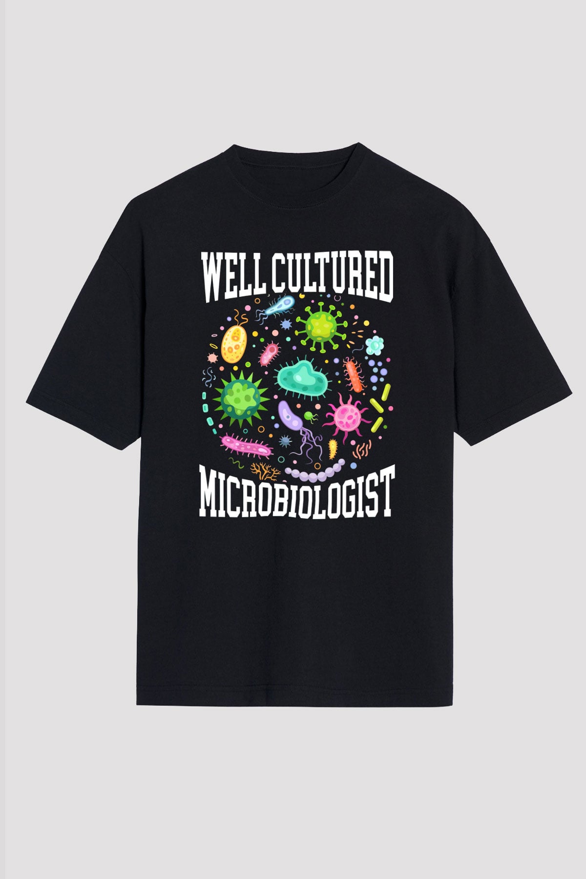 Mikrobiyolog Siyah Oversize Tişört Oversize T-shirt - TişörtFabrikası