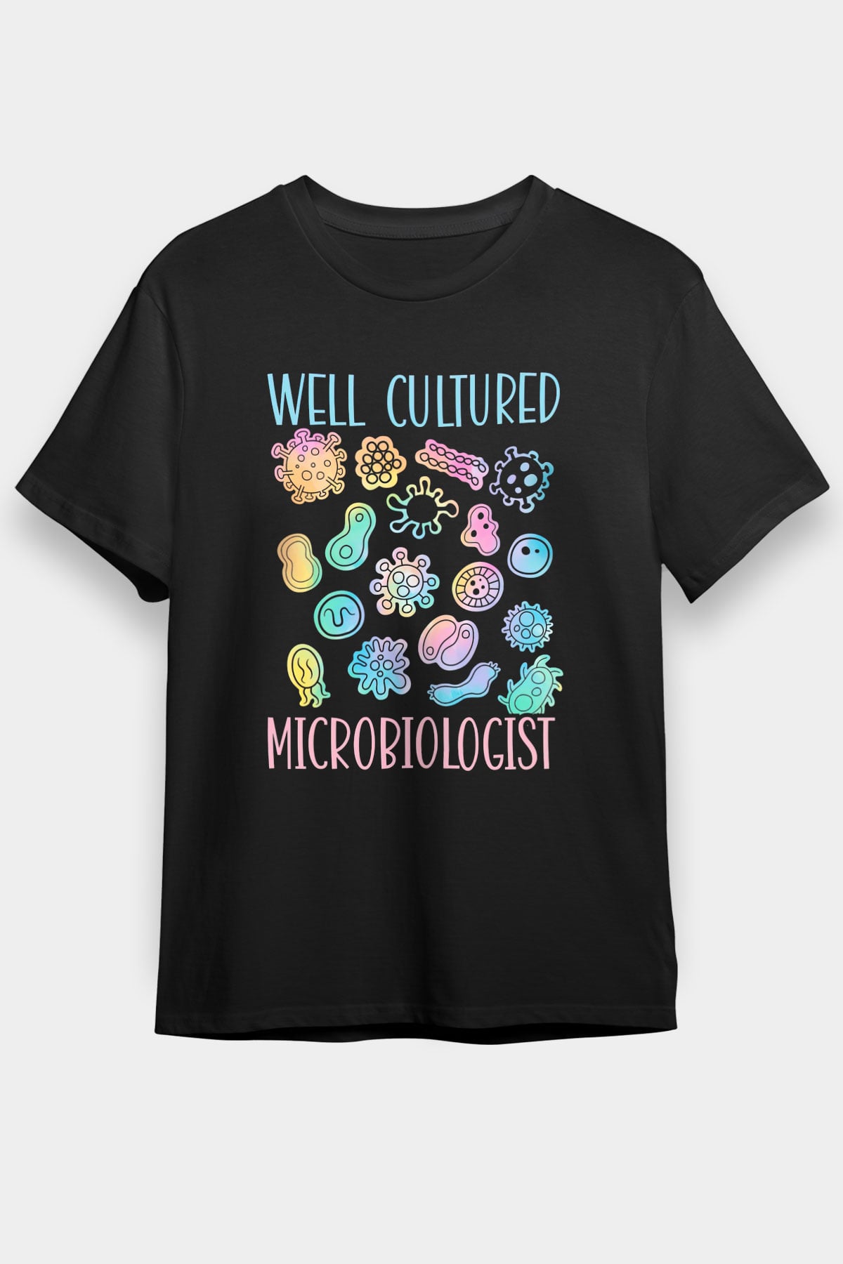Mikrobiyolog Siyah Unisex Tişört T-Shirt - TişörtFabrikası