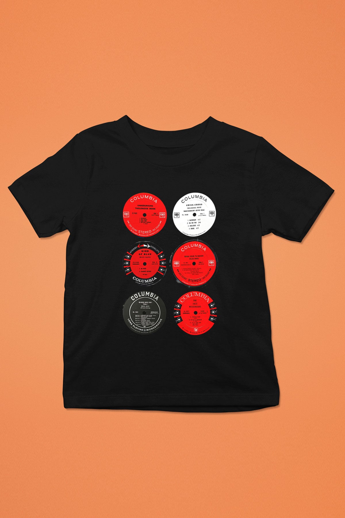 Miles Davis Baskılı Unisex Siyah Çocuk Tişört - Tshirt