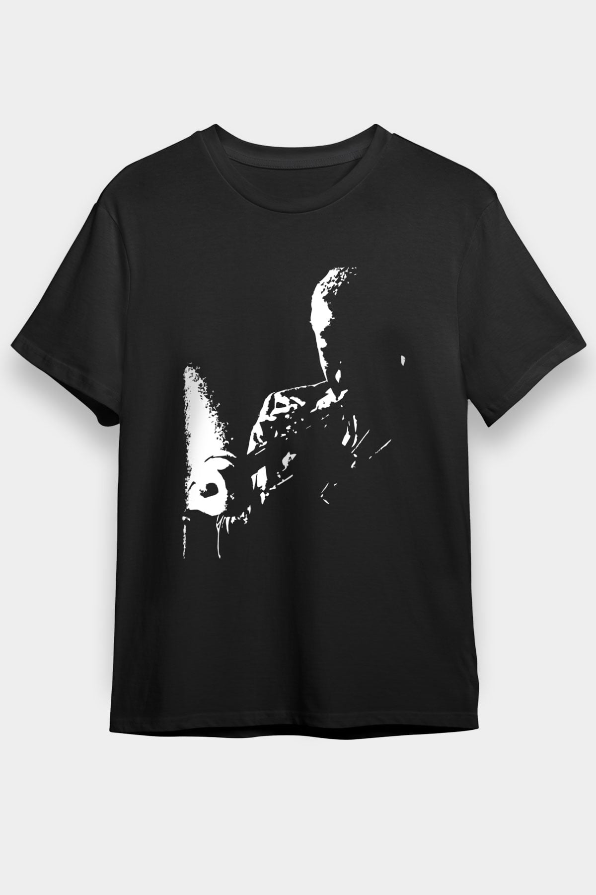 Miles Davis Baskılı Unisex Siyah Tişört - Tshirt