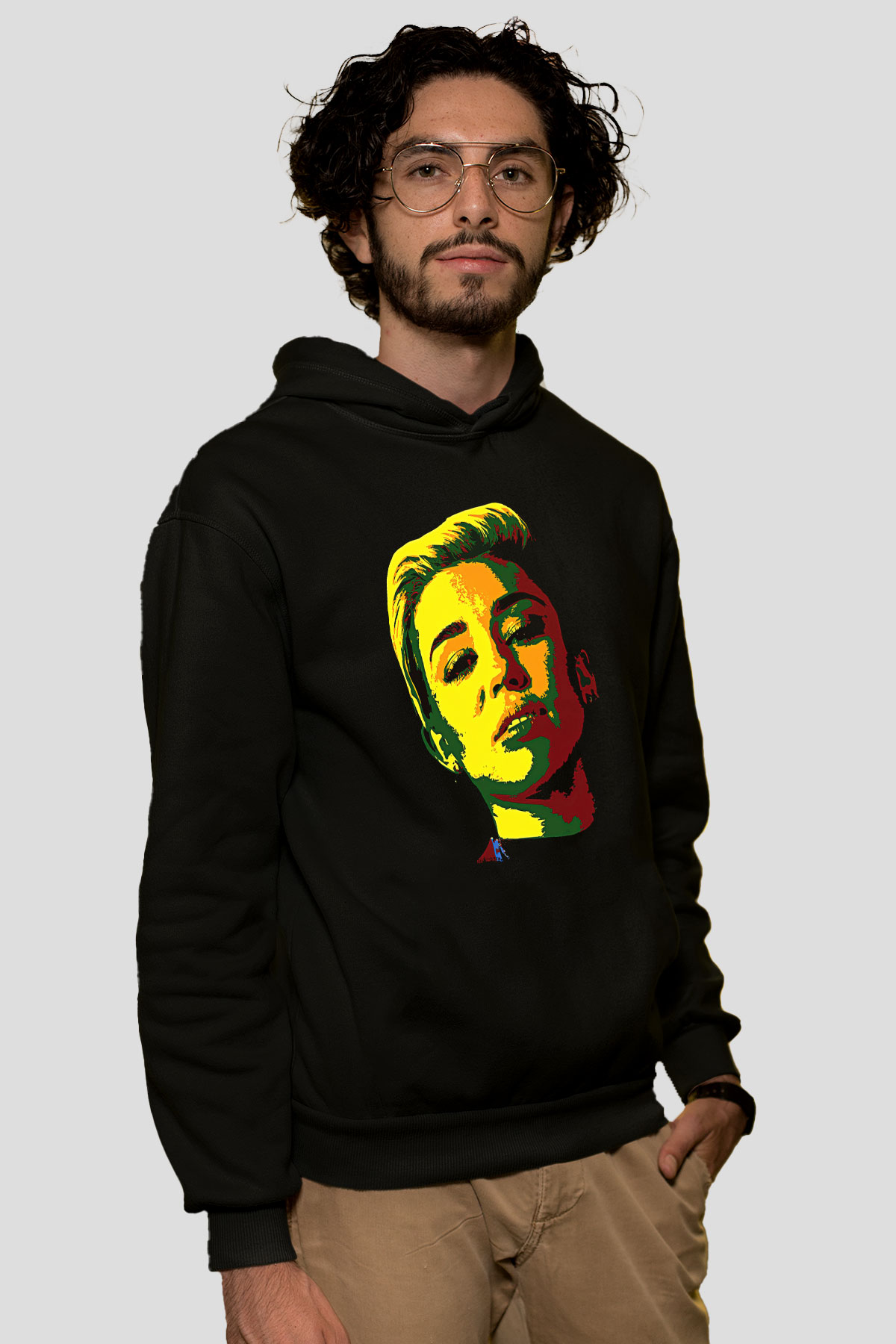 Miley Cyrus Baskılı Unisex Siyah Hoodie