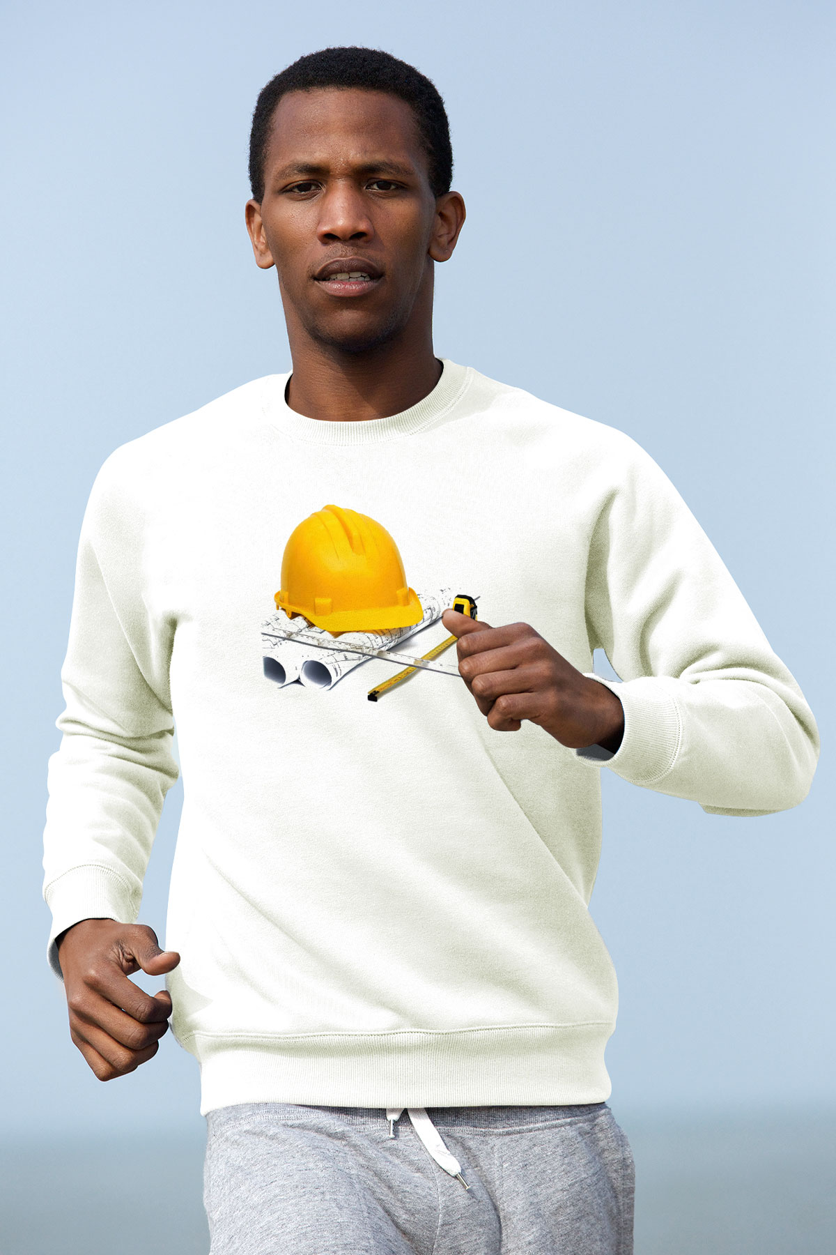 Mimar Beyaz Unisex Sweatshirt
