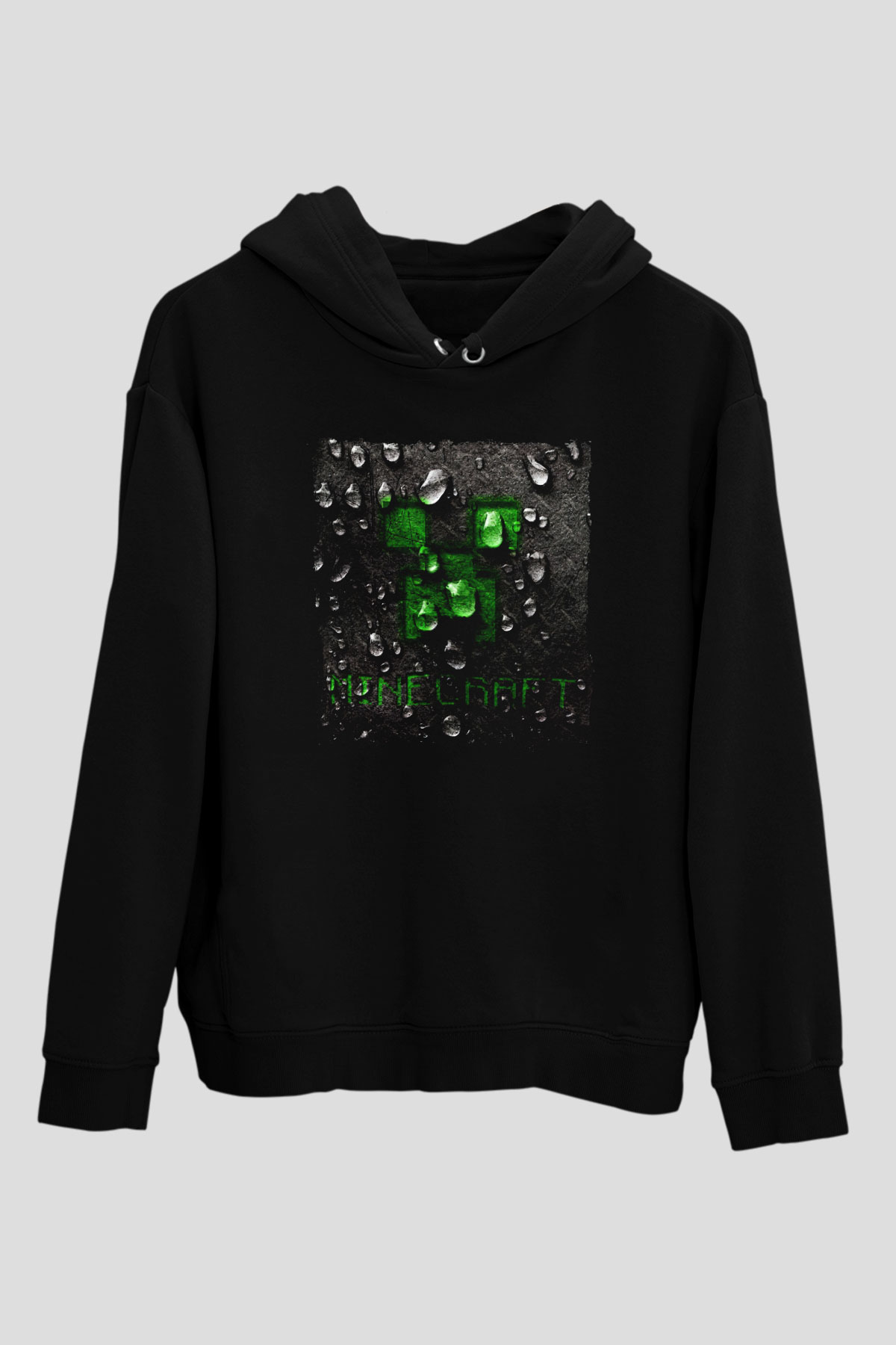 Minecraft Siyah Unisex Hoodie
