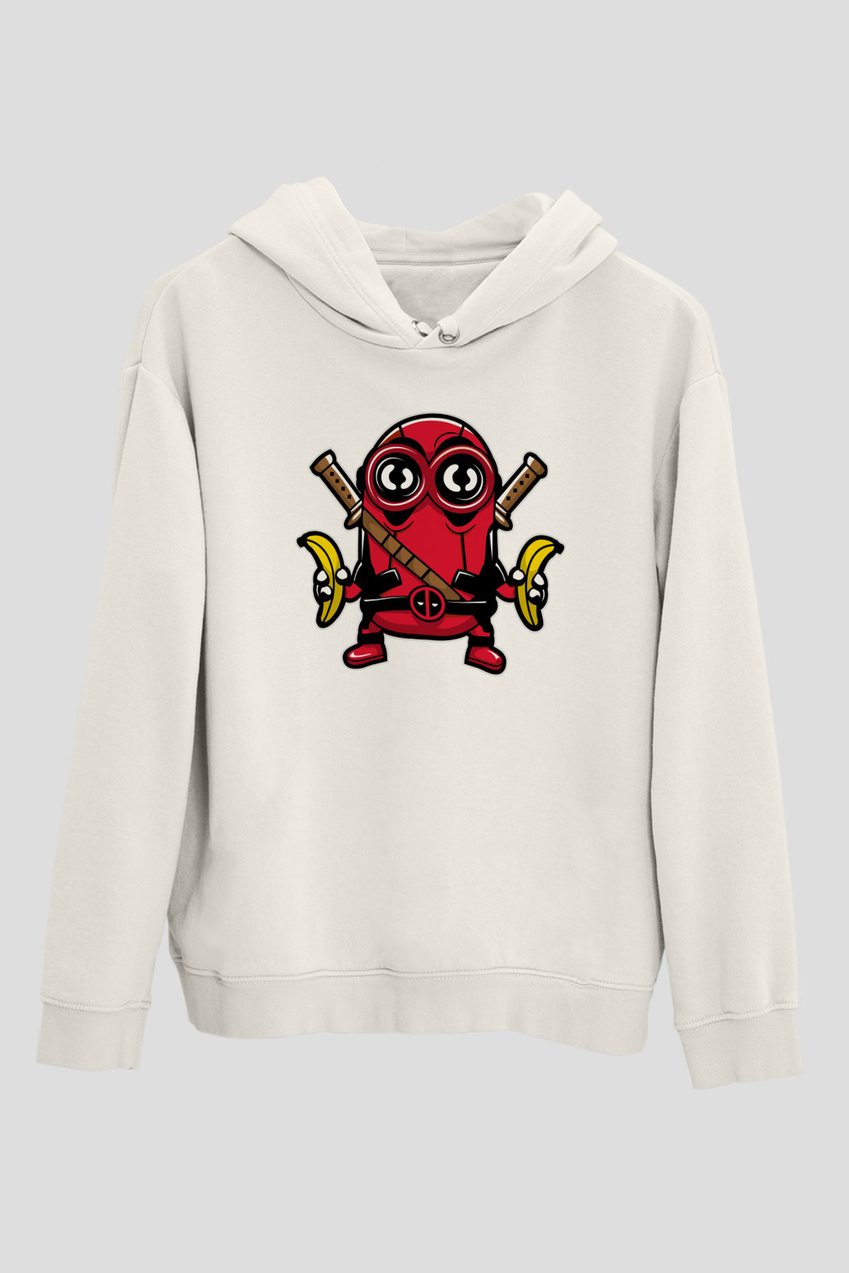 Minionpool Baskılı Beyaz Unisex Hoodie