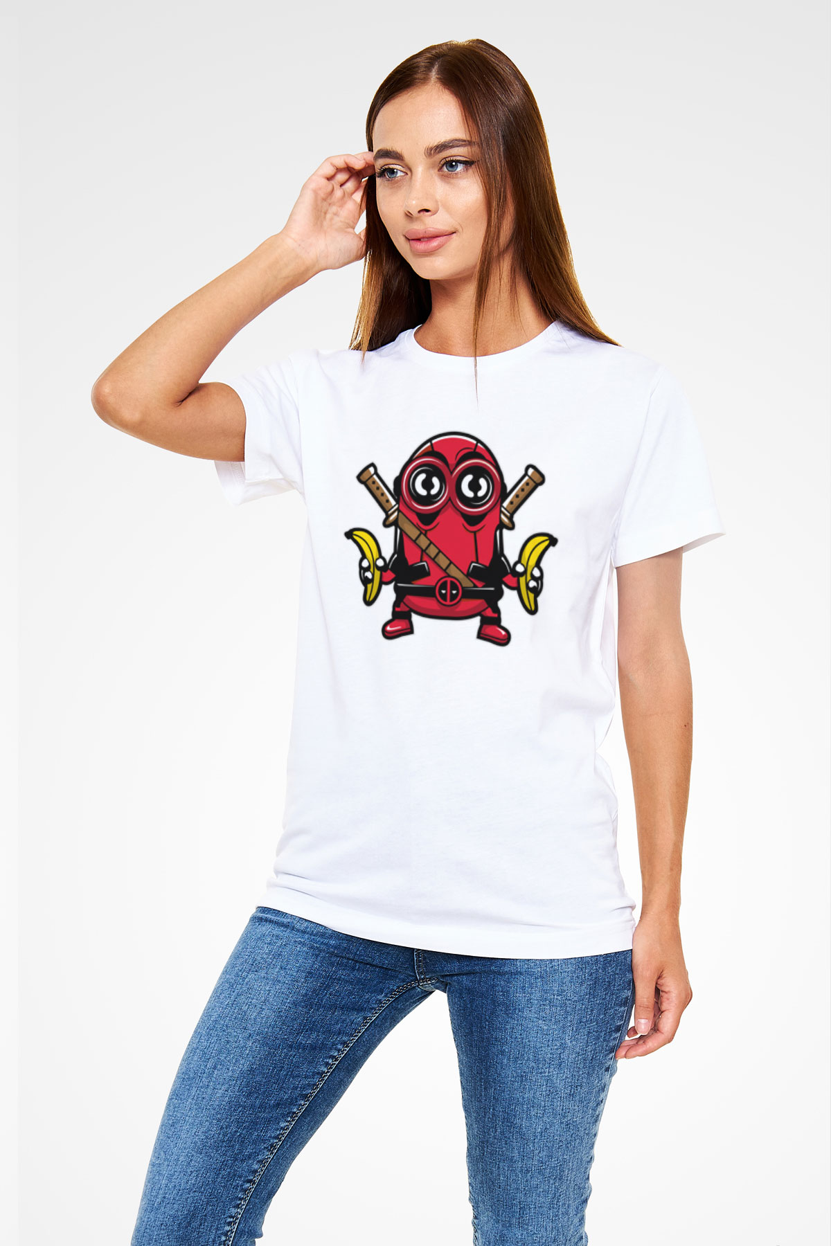 Minionpool Baskılı Beyaz Unisex Tişört