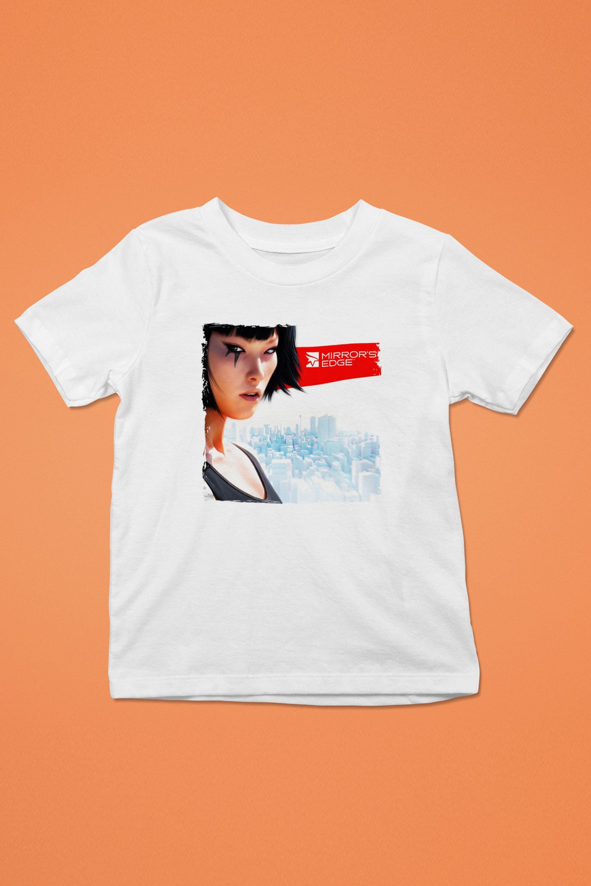 Mirrors Edge Beyaz Unisex Çocuk Tişört