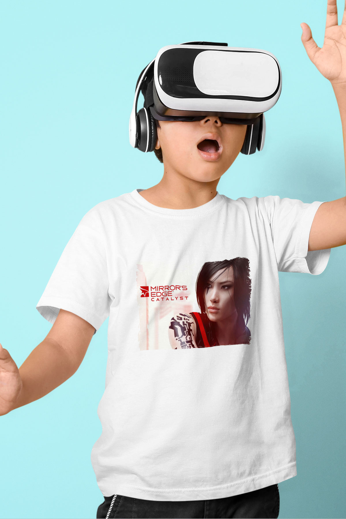 Mirrors Edge Beyaz Unisex Çocuk Tişört