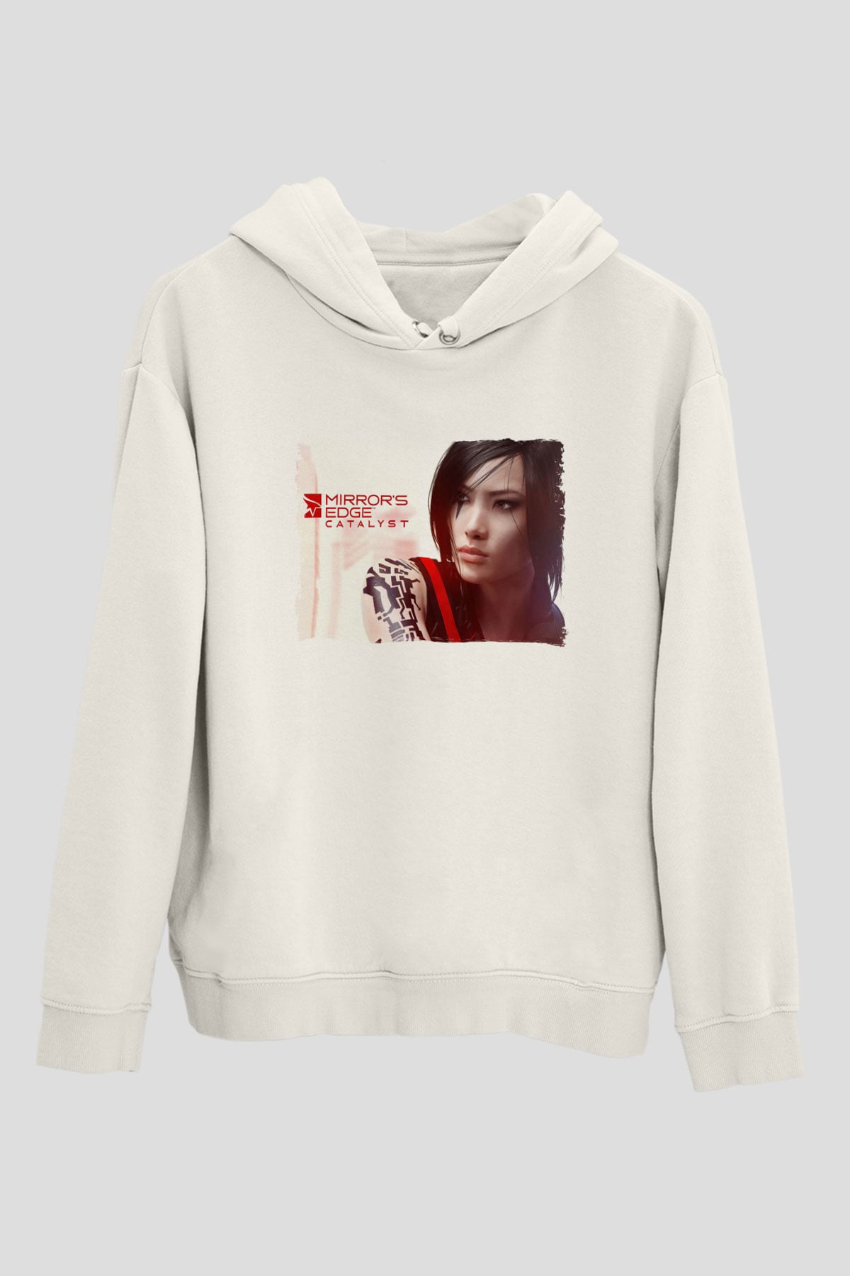 Mirrors Edge Beyaz Unisex Hoodie