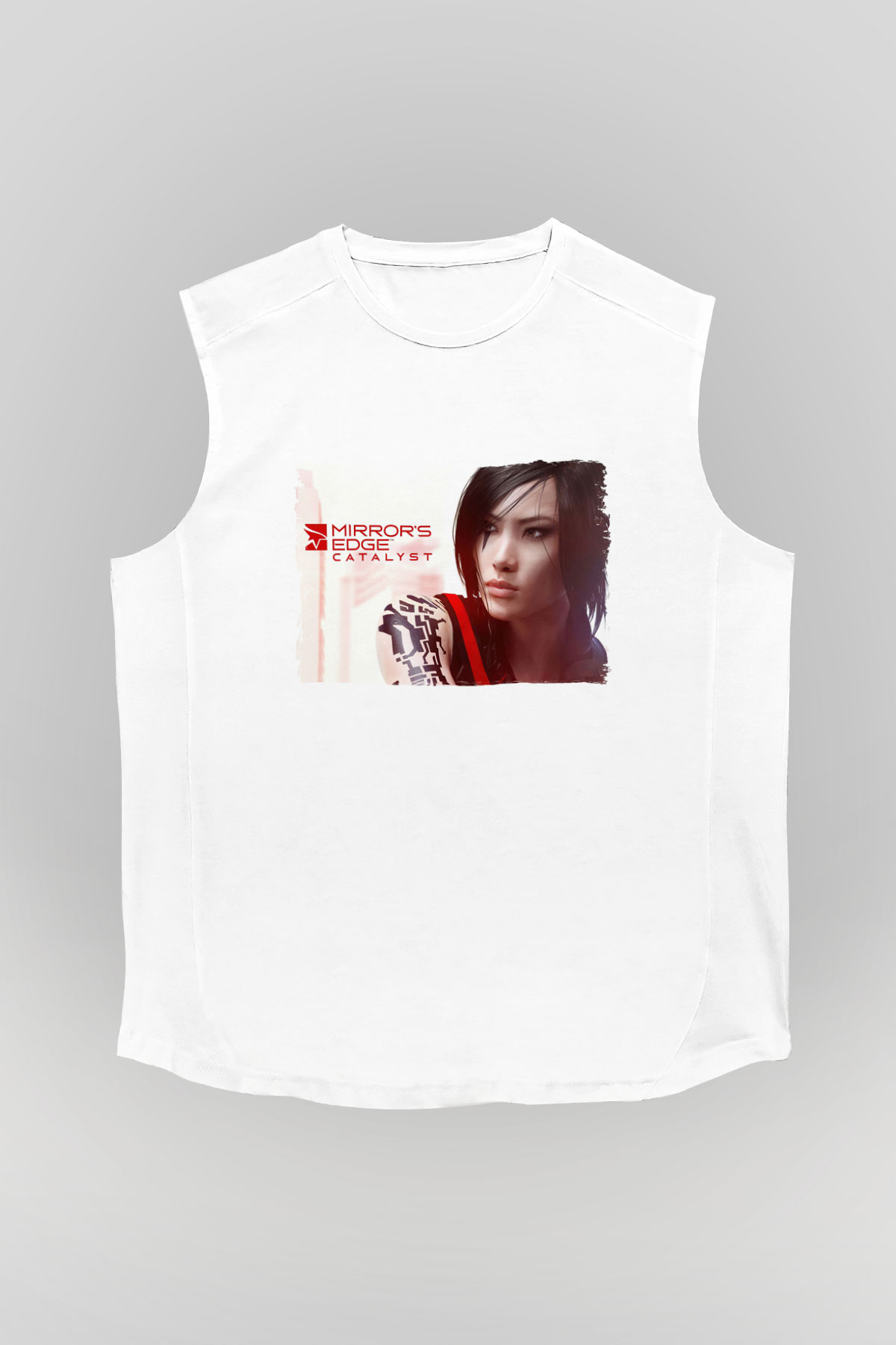 Mirrors Edge Beyaz Unisex Kolsuz Tişört