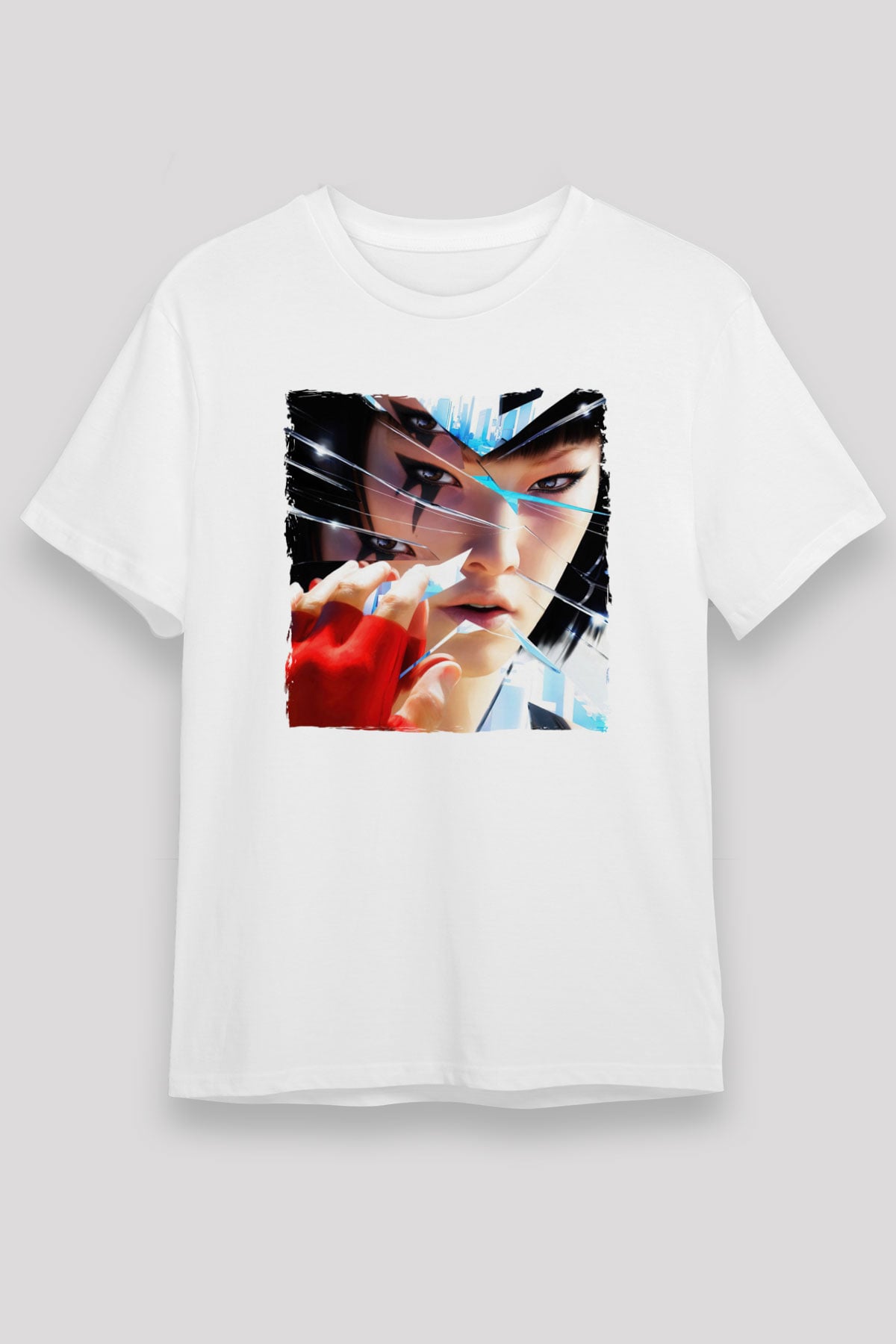 Mirrors Edge Beyaz Unisex Tişört T-Shirt