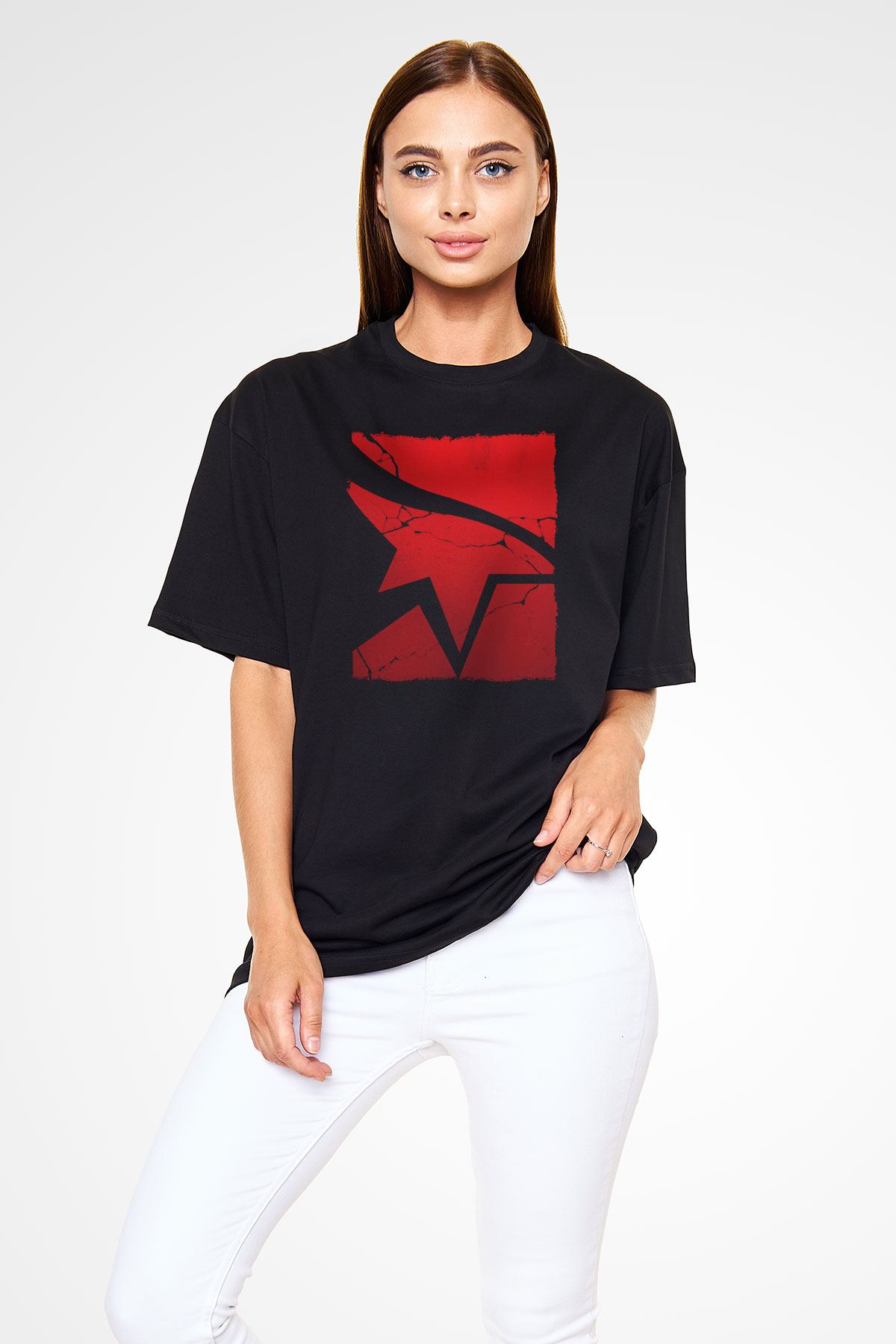 Mirrors Edge Siyah Oversize Tişört Oversize T-shirt