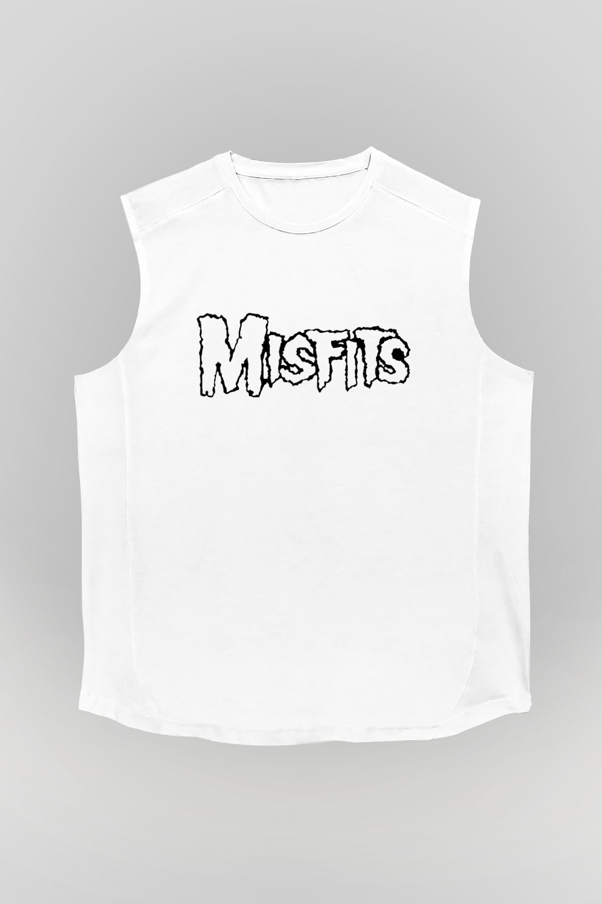 Misfits Beyaz Unisex Kolsuz Tişört