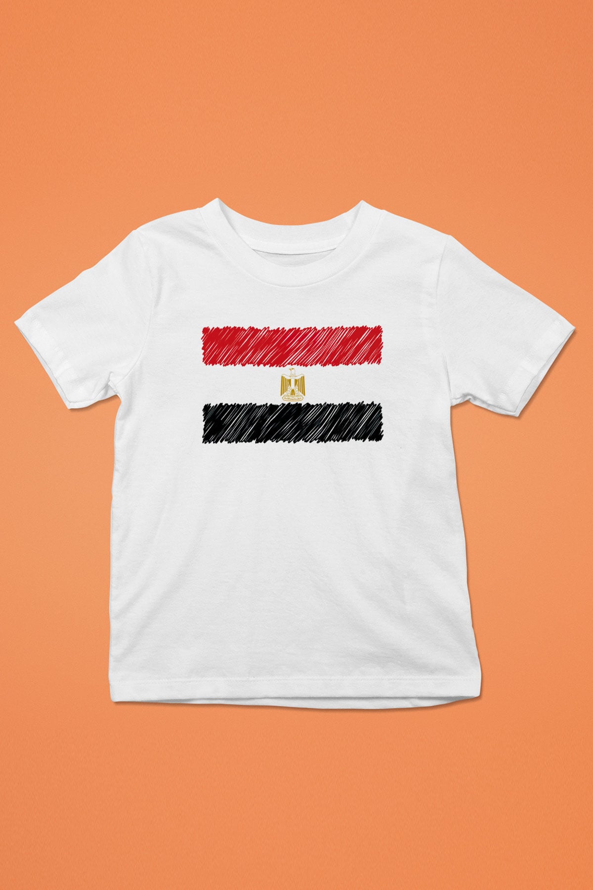 Mısır Baskılı Beyaz Unisex Çocuk Tişört