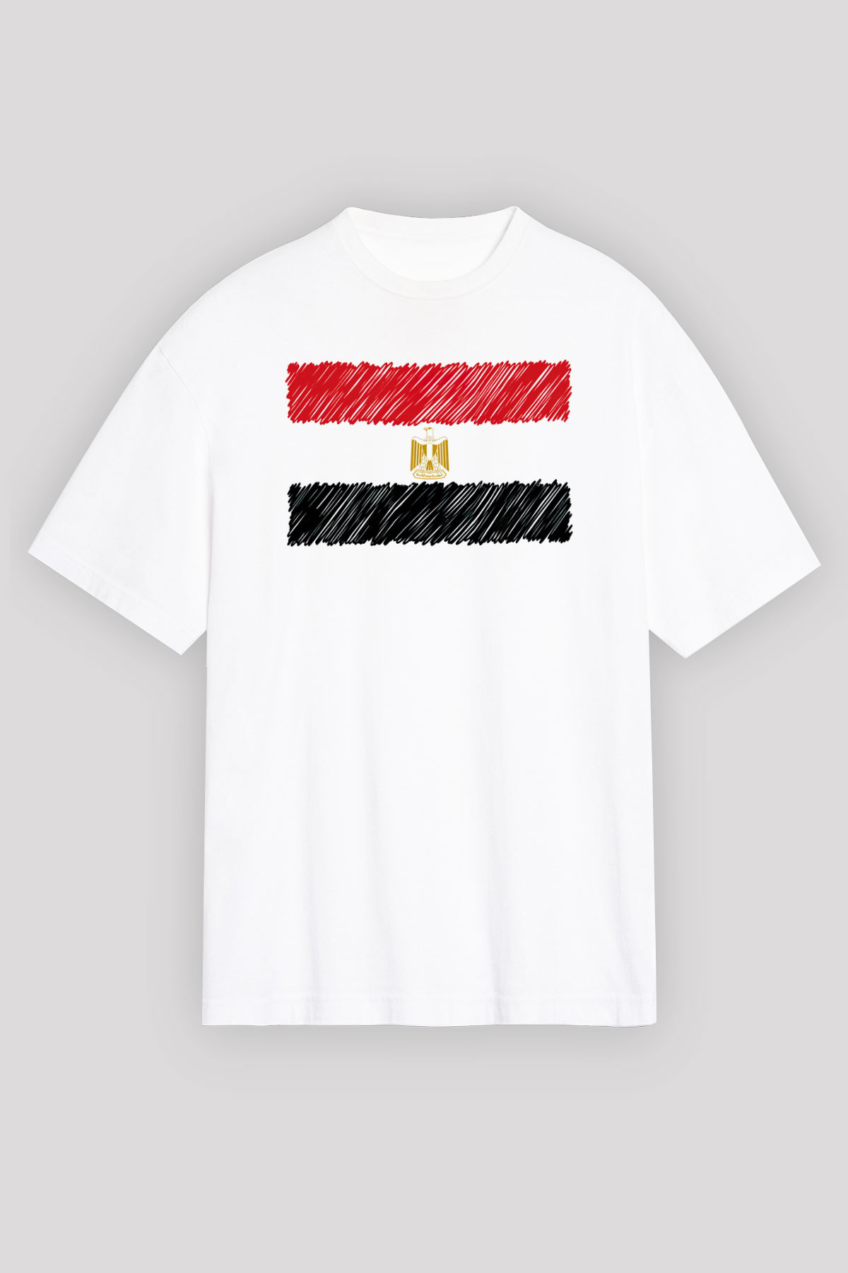Mısır Beyaz Unisex Oversize Tişört T-Shirt